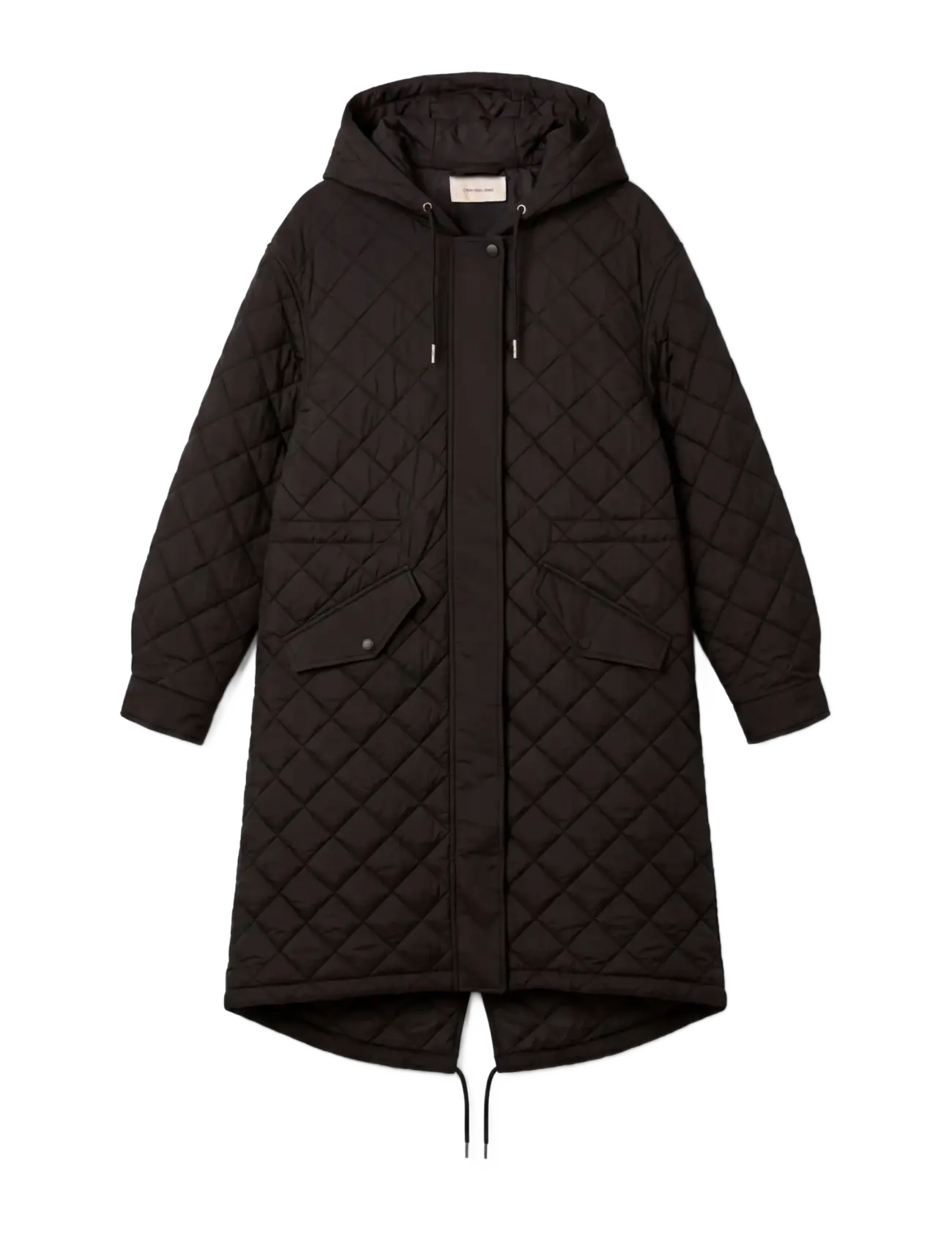 Calvin Klein Jeans - LW LONG QUILTED LINER JACKET - vinterjakker - black - 1