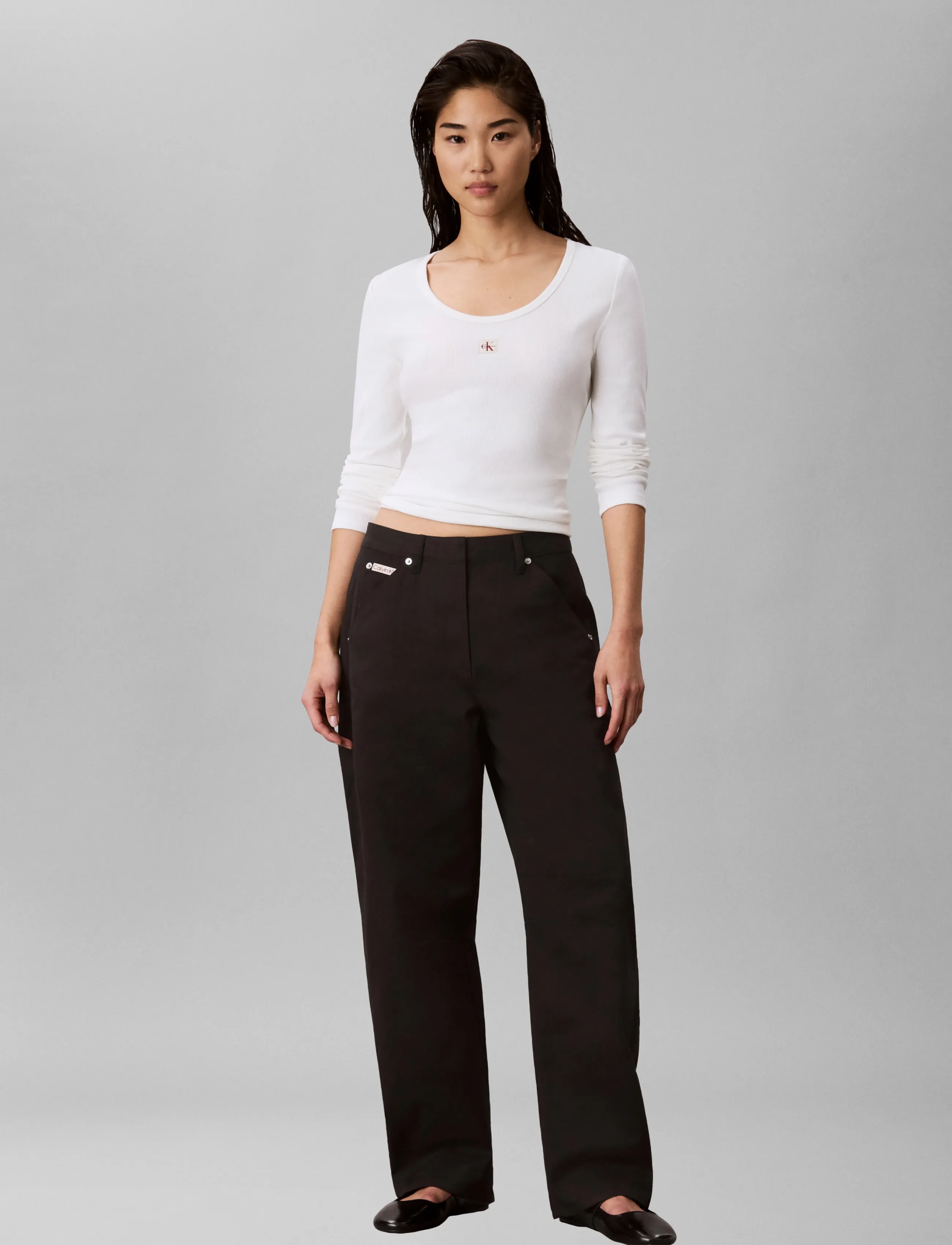 Calvin Klein Jeans Hrtg Lbl Mw Ct Twill Painter Pnt chinos dam