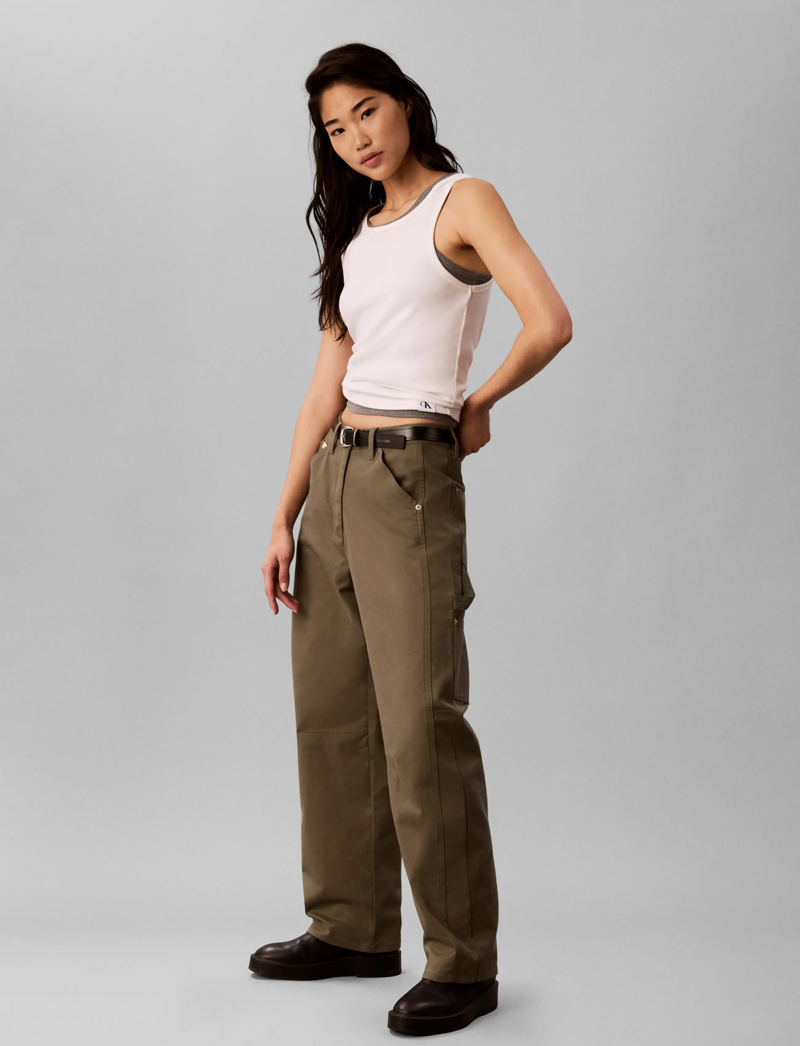 Calvin Klein Jeans Hrtg Lbl Mw Ct Twill Painter Pnt chinos dam – bild 6