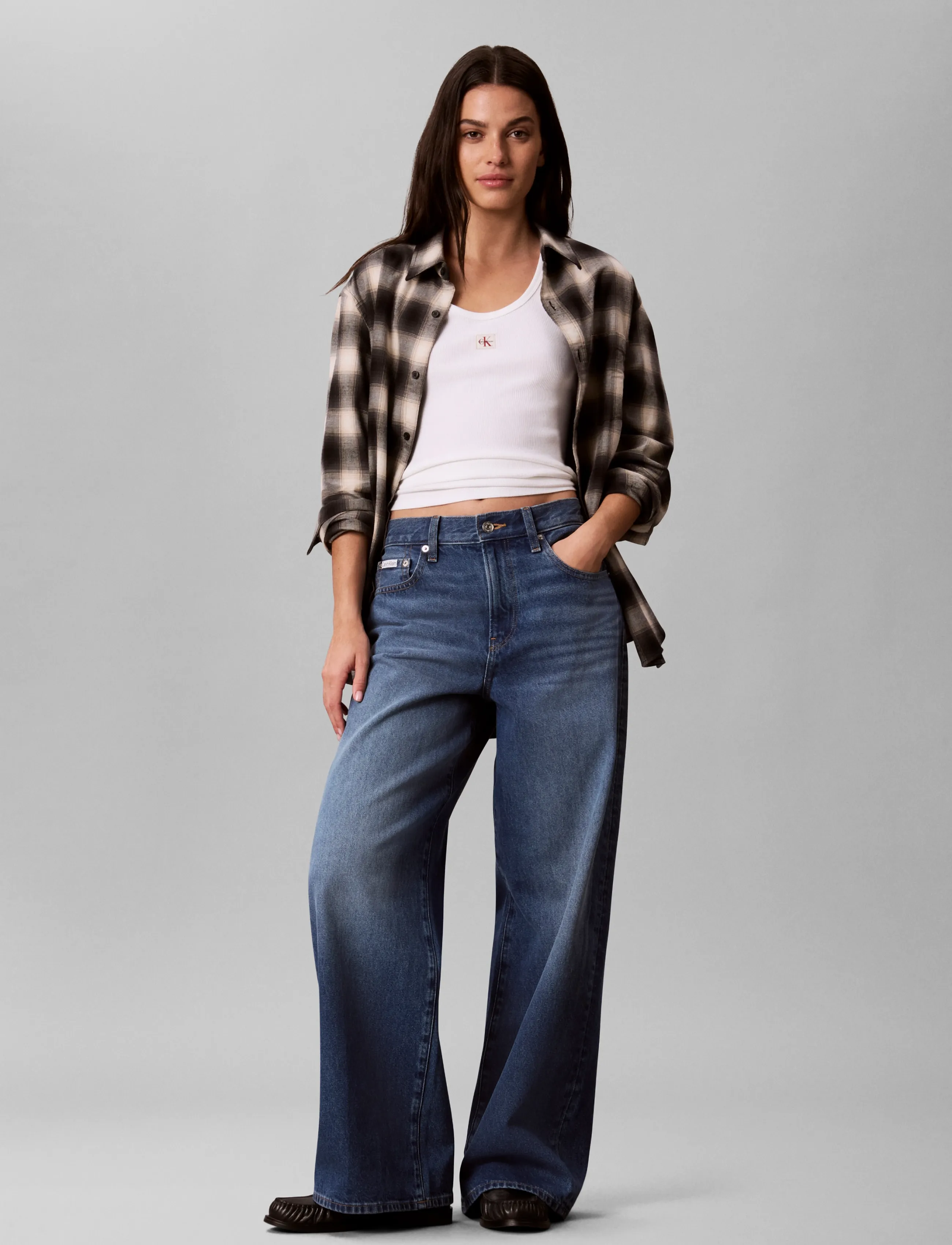 Calvin Klein Jeans RELAXED WIDE LEG INDIGO BAY - Vida jeans - INDIGO BAY / blue
