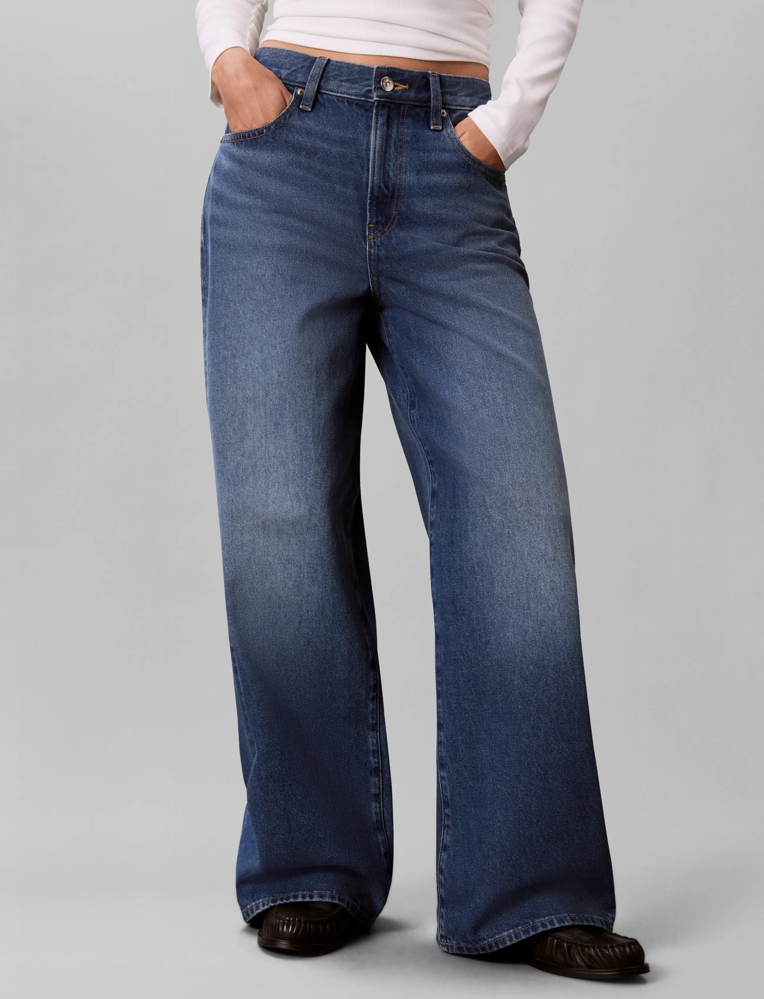 Calvin Klein Jeans - RELAXED WIDE LEG INDIGO BAY - hosen mit weitem bein - indigo bay - 3