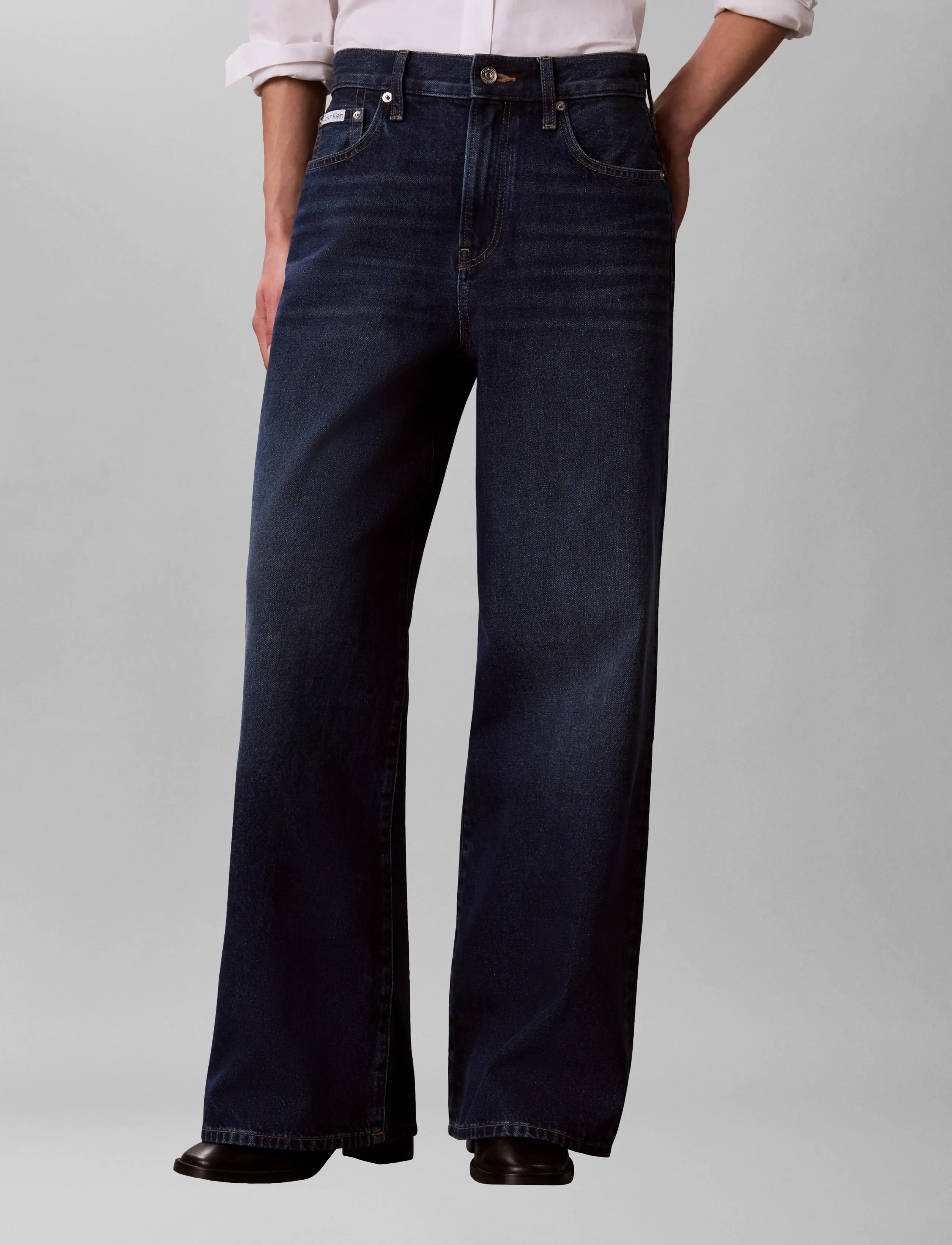 Calvin Klein Jeans - RELAXED WIDE LEG MERLOT BLUE - brede jeans - merlot blue - 3