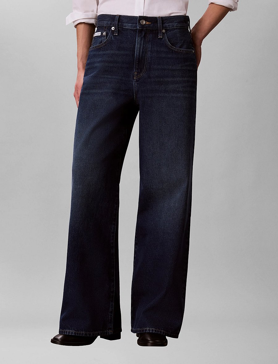 Calvin Klein Jeans - RELAXED WIDE LEG MERLOT BLUE - brede jeans - merlot blue - 3