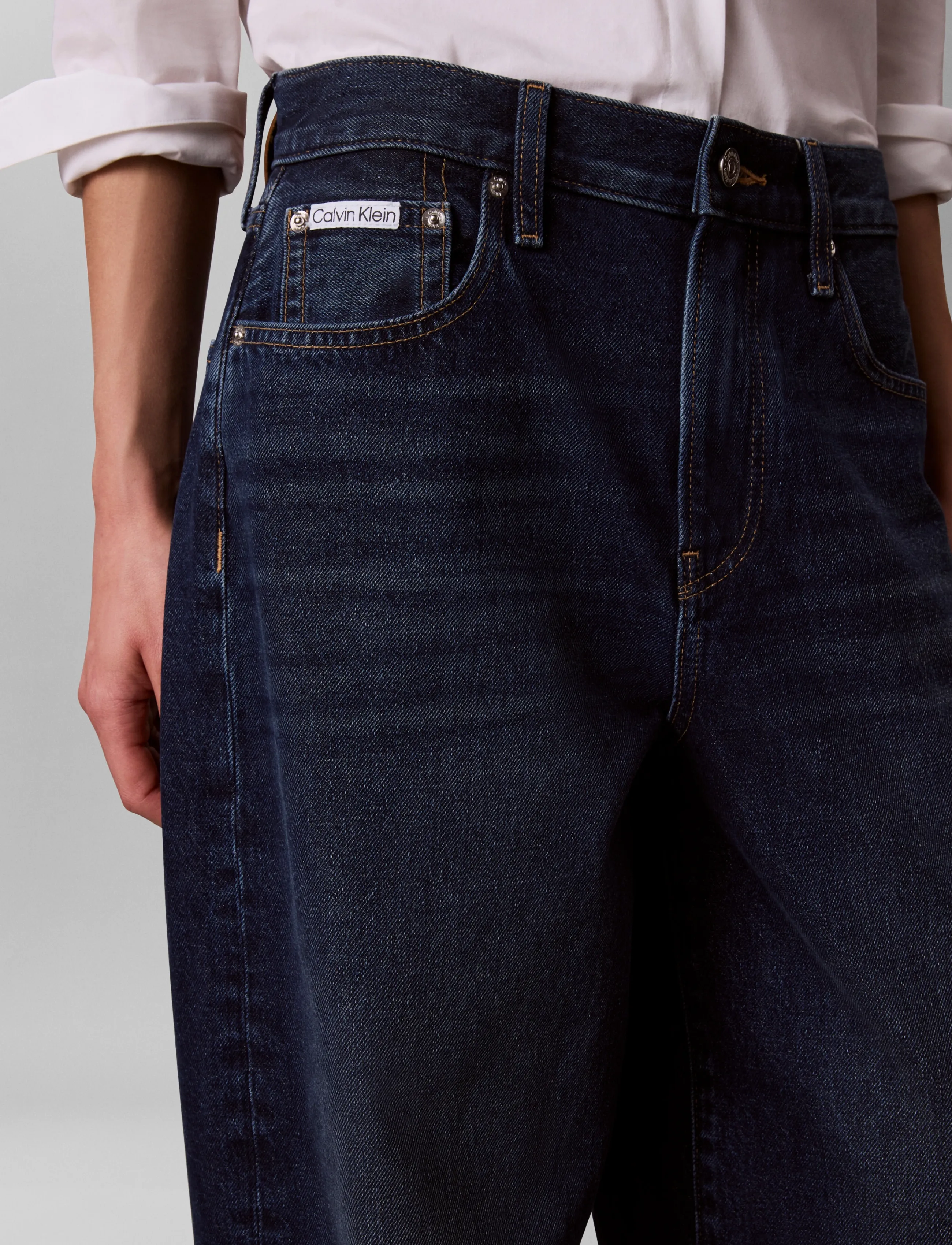 Calvin Klein Jeans - RELAXED WIDE LEG MERLOT BLUE - brede jeans - merlot blue - 4
