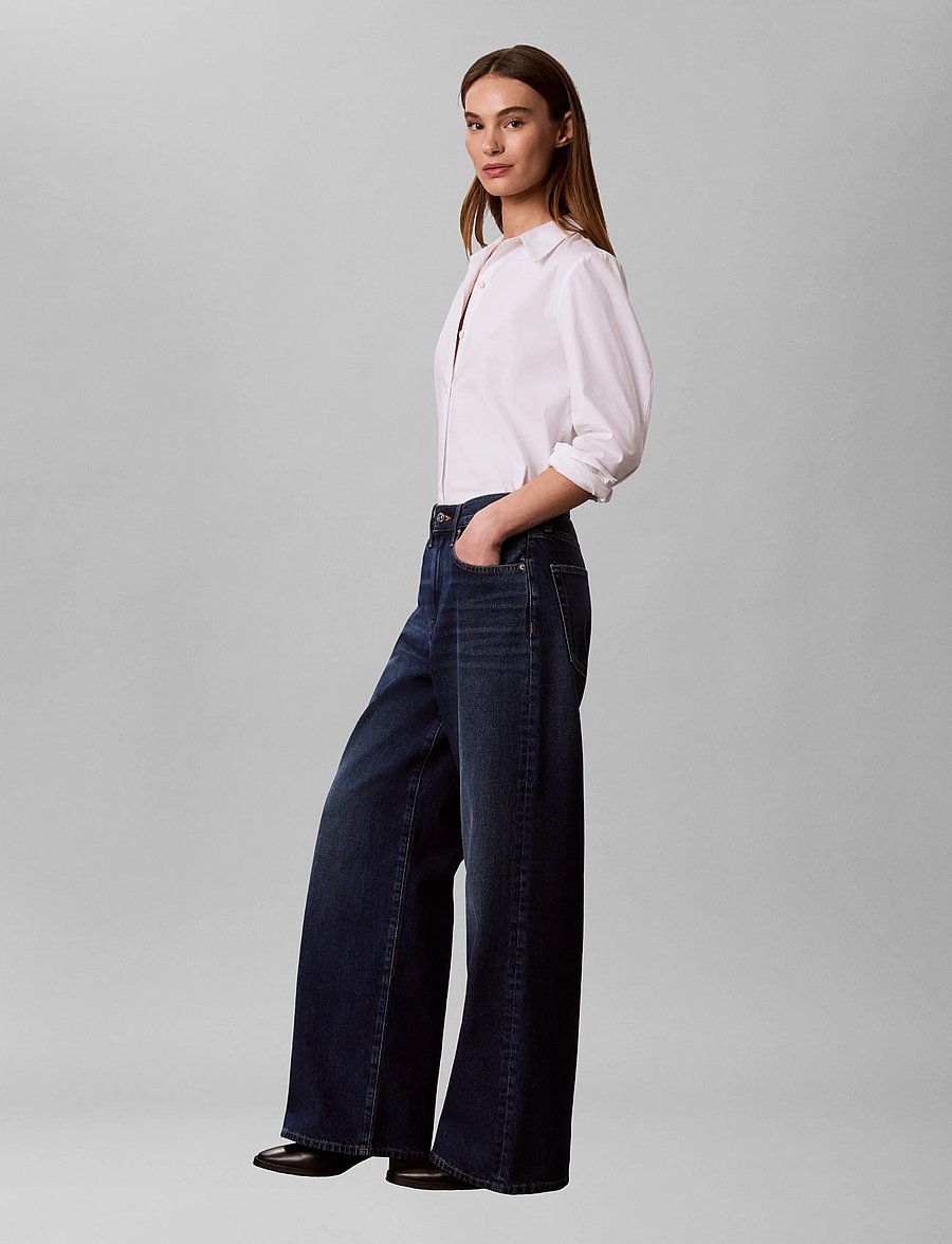 Calvin Klein Jeans - RELAXED WIDE LEG MERLOT BLUE - brede jeans - merlot blue - 5