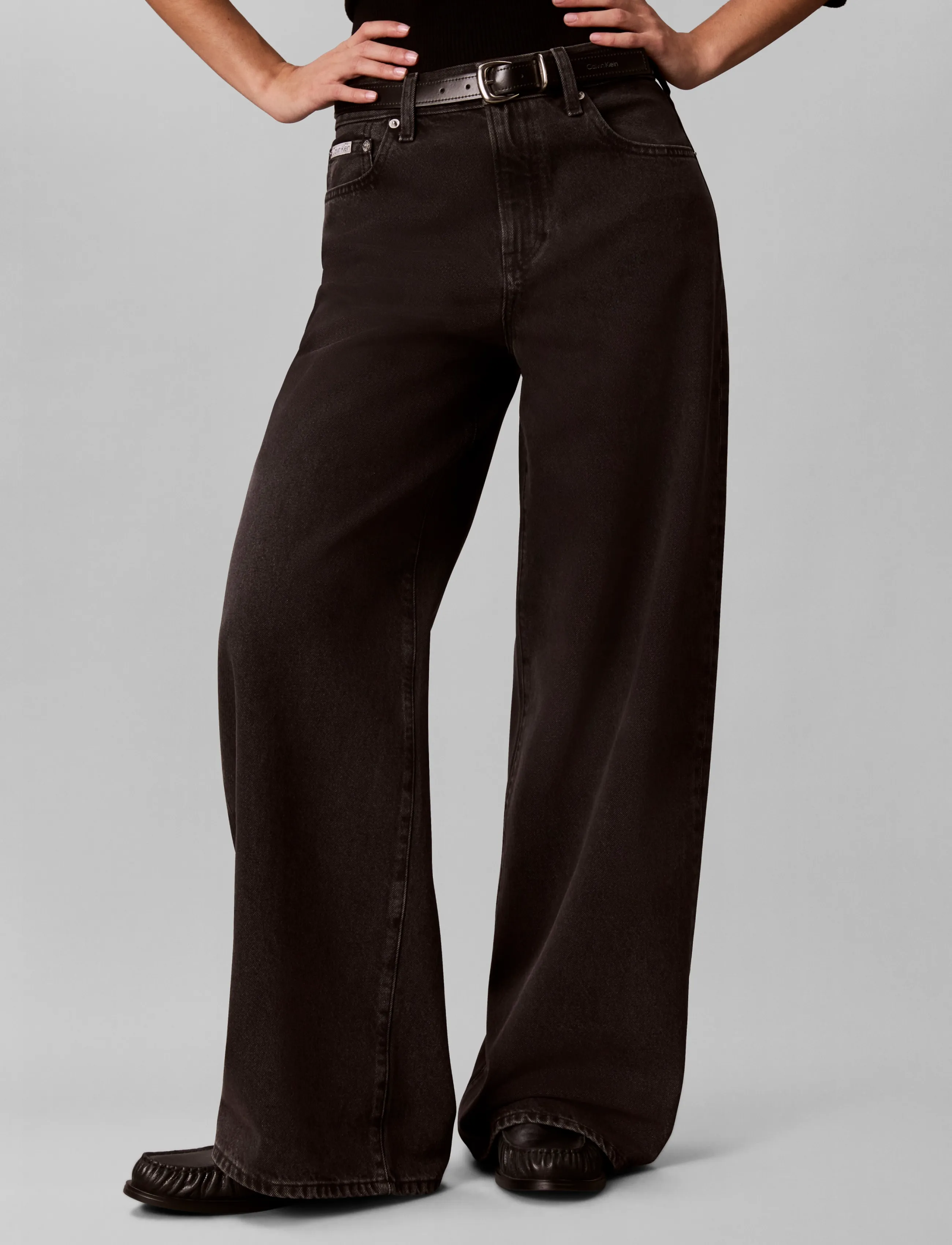 Calvin Klein Jeans - RELAXED WIDE LEG WASHED NIGHT - washed night - 3