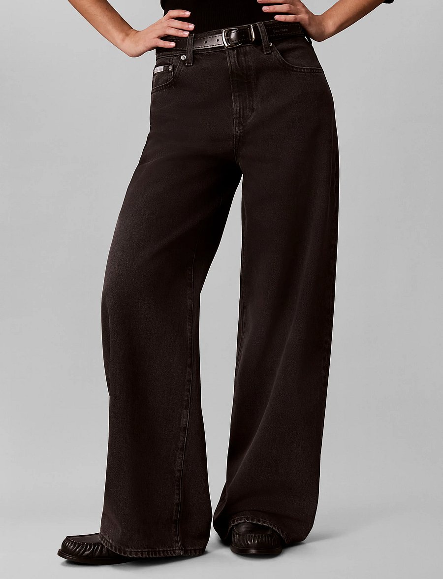 Calvin Klein Jeans - RELAXED WIDE LEG WASHED NIGHT - wide leg jeans - washed night - 3