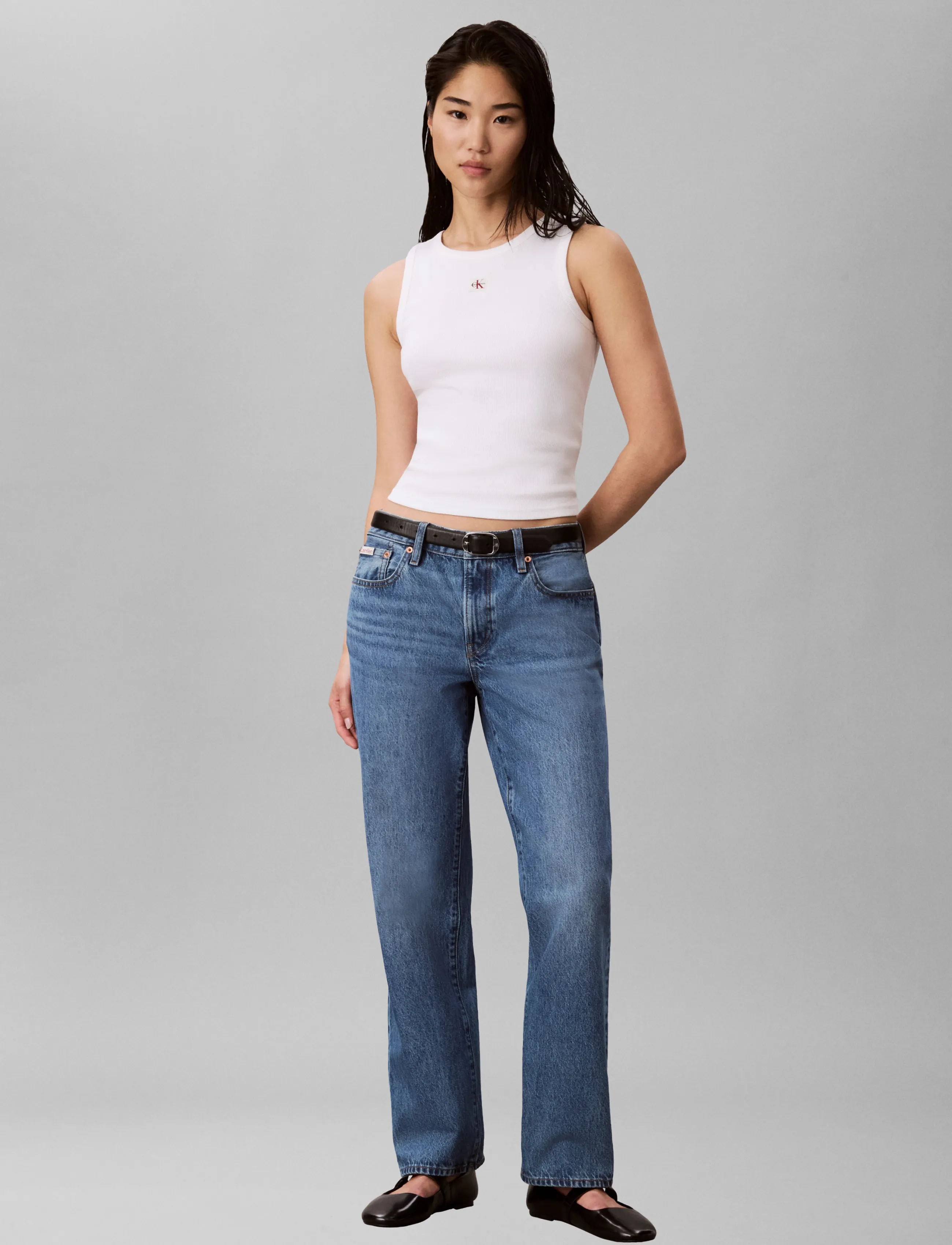 Calvin Klein Jeans LOW RISE MODERN STRAIGHT VINTAGE - Jeans - VINTAGE SKYFALL / blue