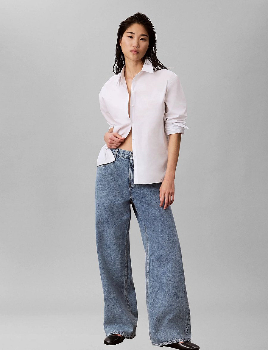Calvin Klein Jeans - RELAXED BAGGY SILVERSTONE - laia säärega teksad - silverstone - 0