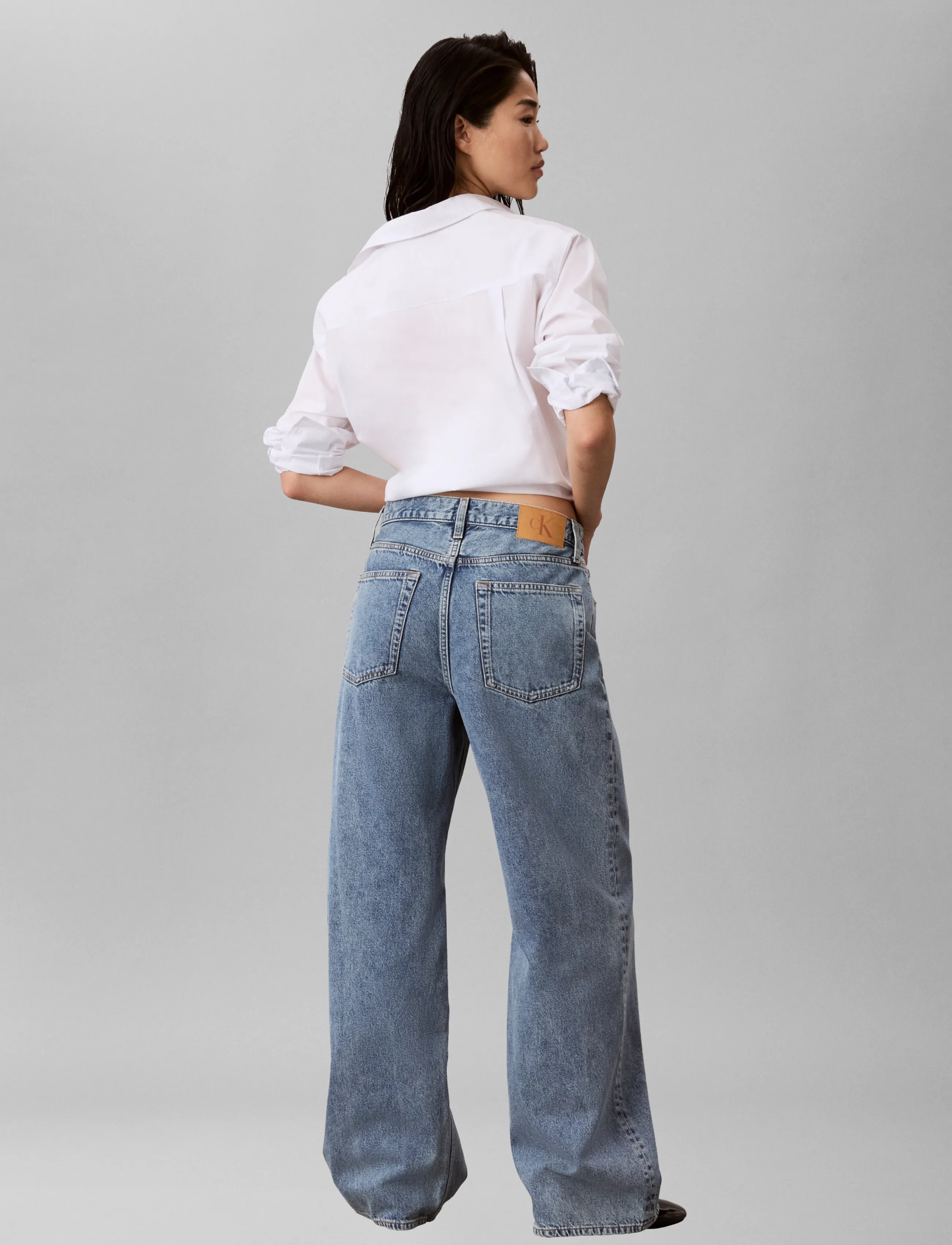 Calvin Klein Jeans - RELAXED BAGGY SILVERSTONE - laia säärega teksad - silverstone - 2