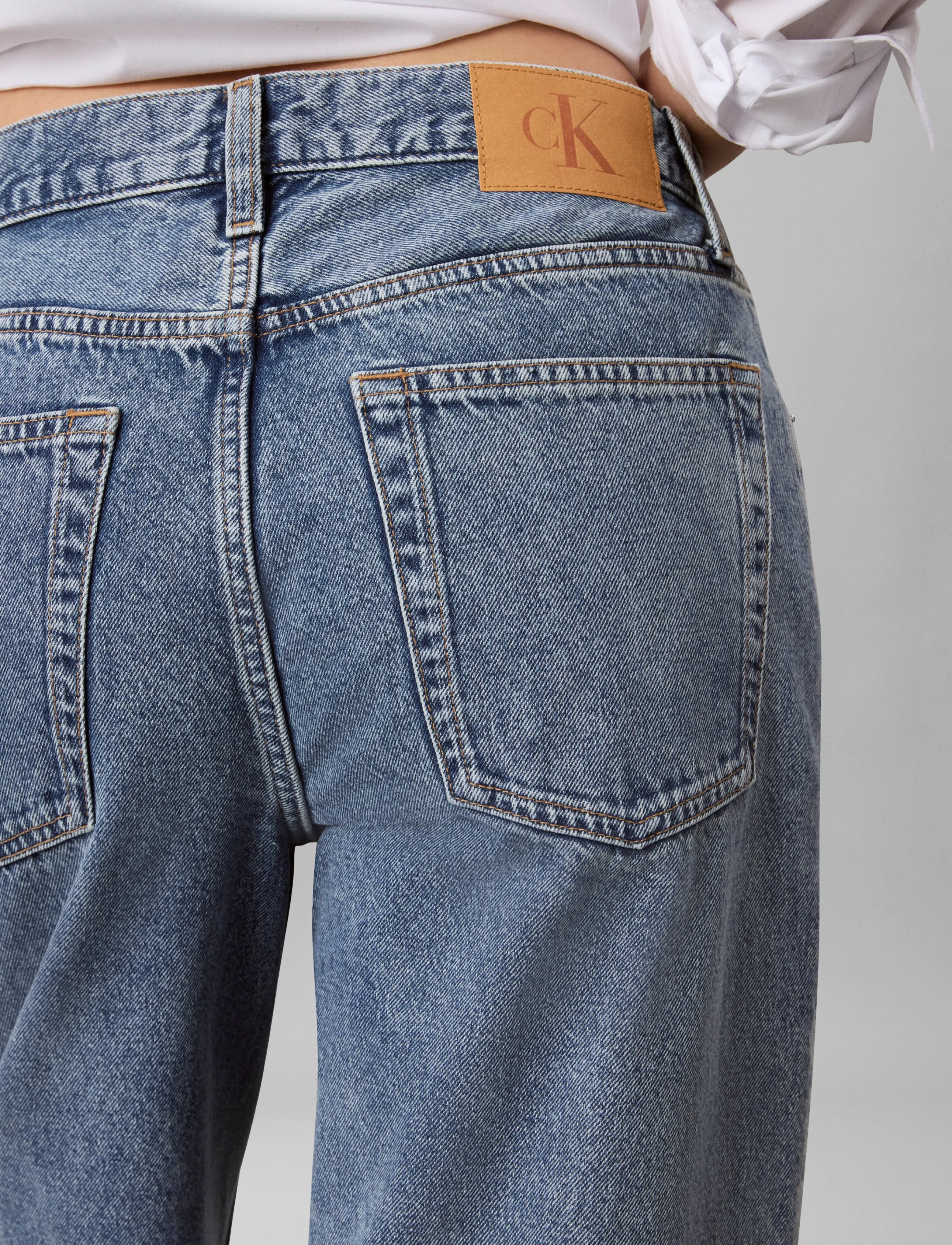 Calvin Klein Jeans - RELAXED BAGGY SILVERSTONE - laia säärega teksad - silverstone - 4