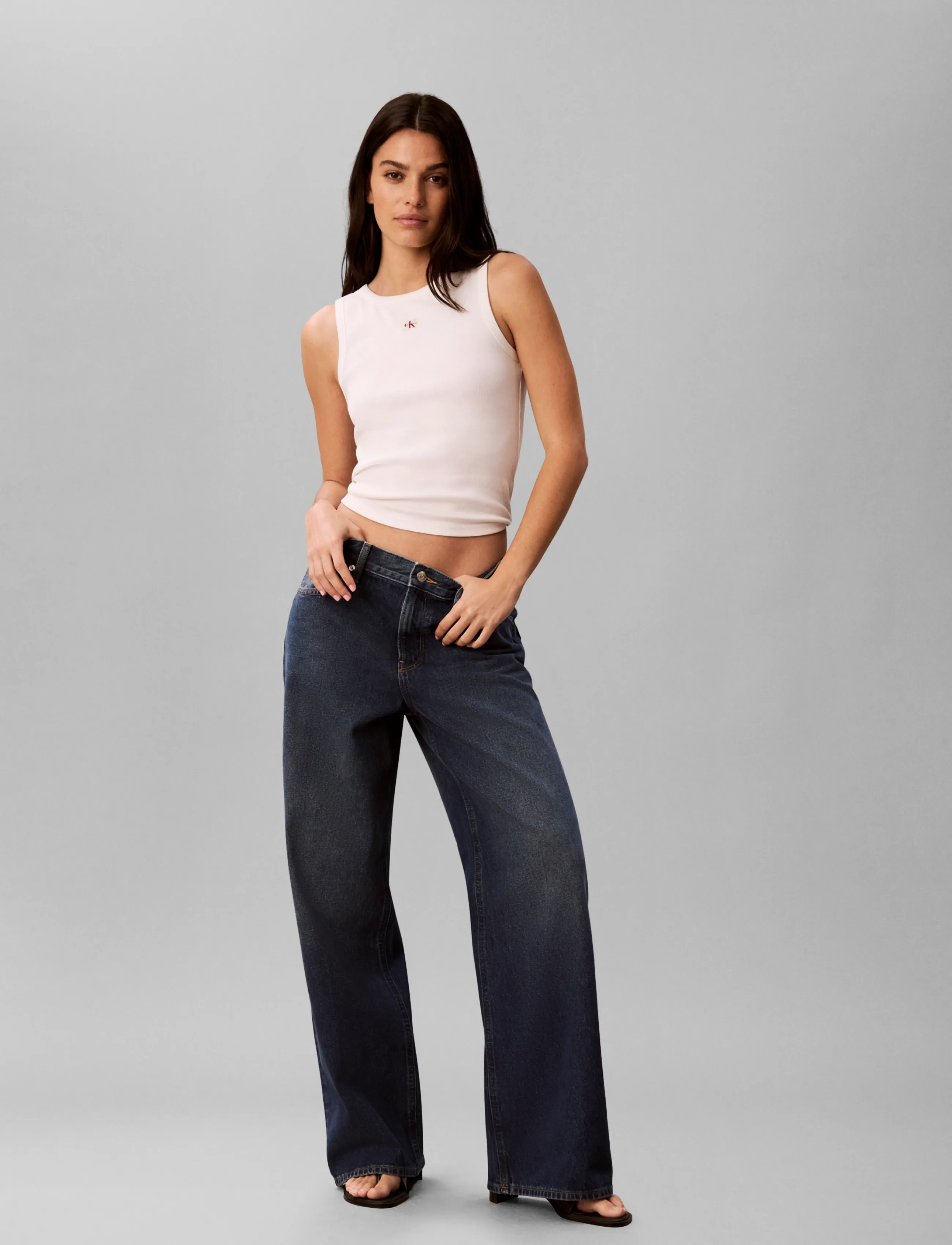Calvin Klein Jeans RELAXED BAGGY INDIGO RUSH - Laia säärega teksad - INDIGO RUSH / blue