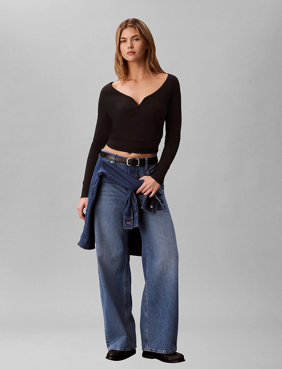 Calvin Klein Jeans - RELAXED BAGGY MYSTIC BLUE - laia säärega teksad - mystic blue - 0