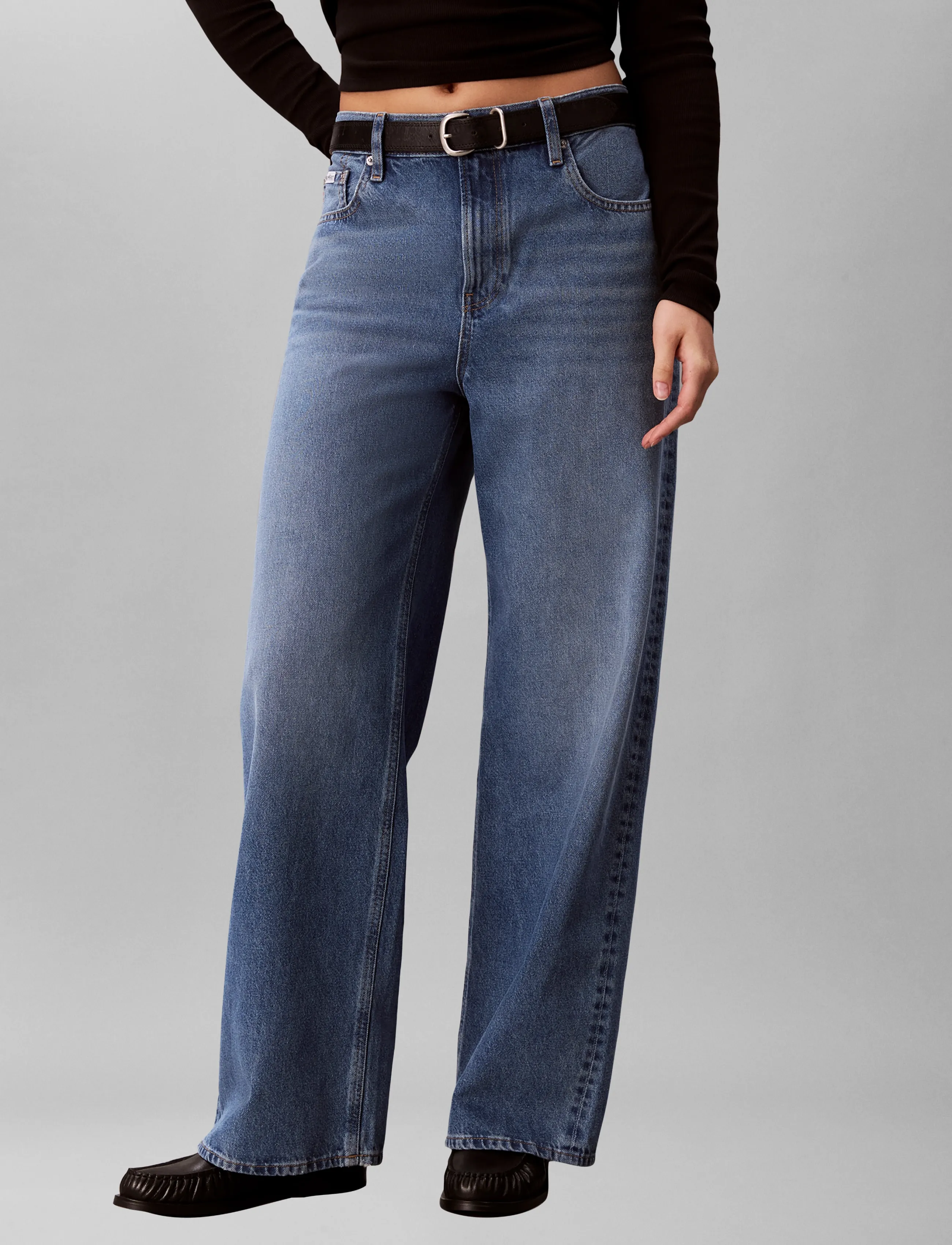 Calvin Klein Jeans - RELAXED BAGGY MYSTIC BLUE - laia säärega teksad - mystic blue - 3