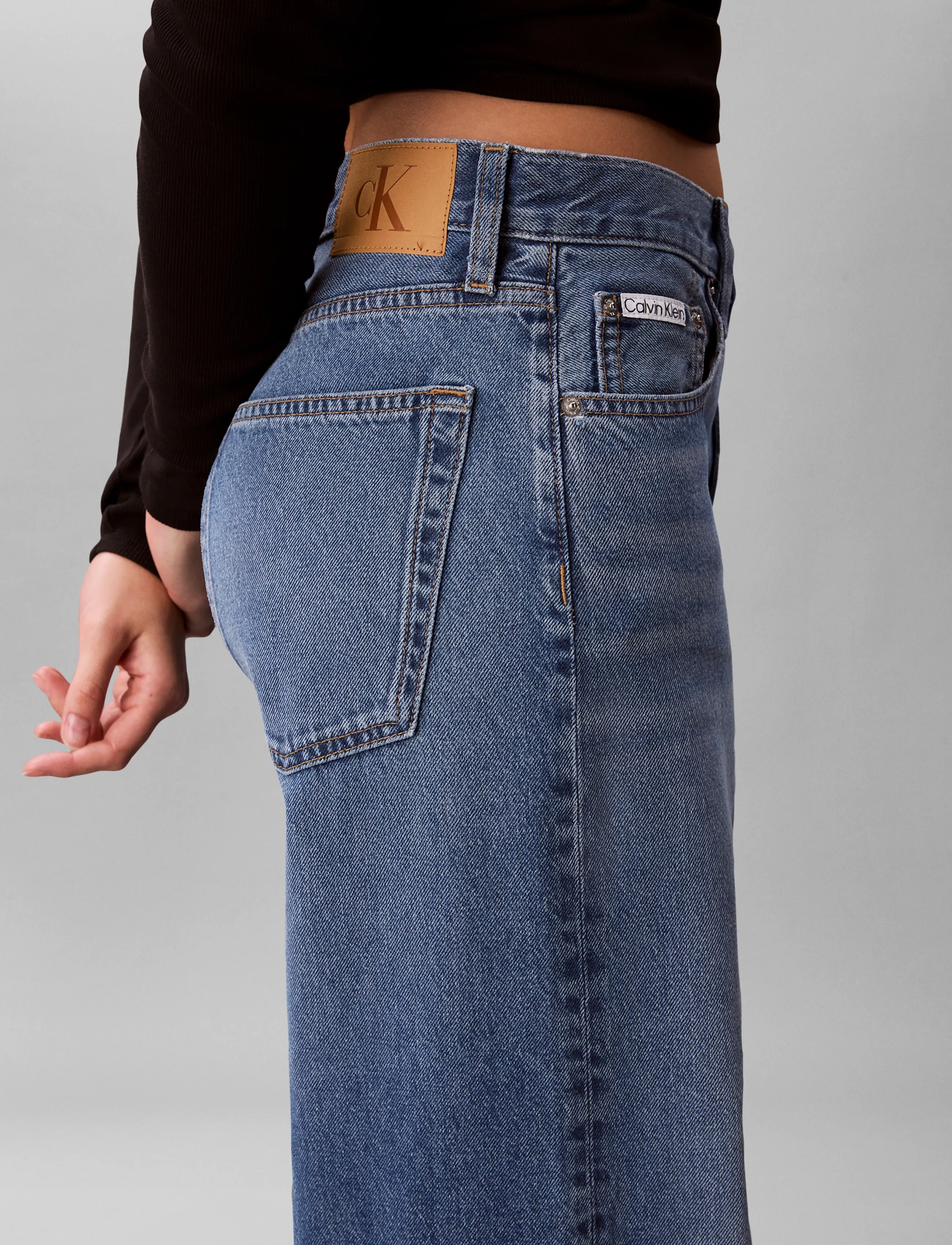 Calvin Klein Jeans - RELAXED BAGGY MYSTIC BLUE - laia säärega teksad - mystic blue - 5