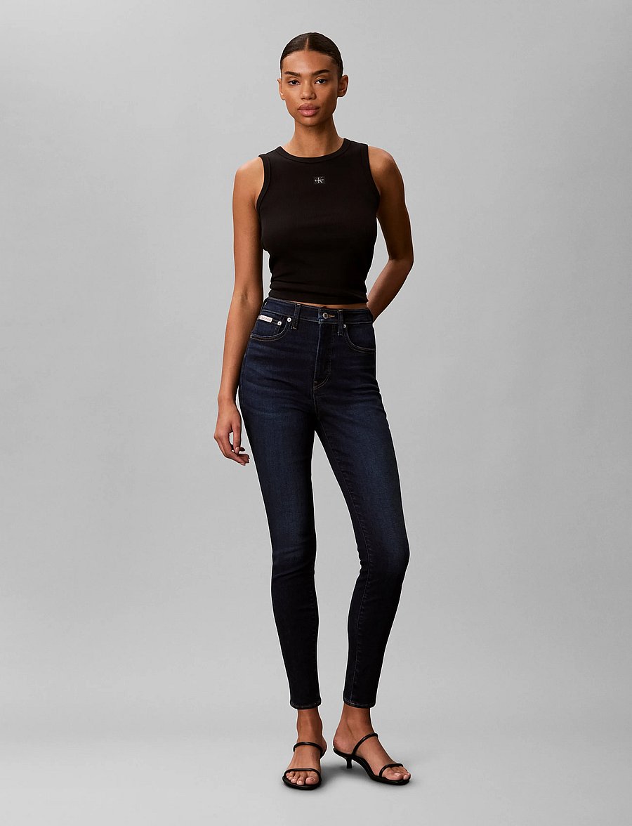 Calvin Klein Jeans - HIGH RISE SKINNY NAVY HARPER - navy harper - 0