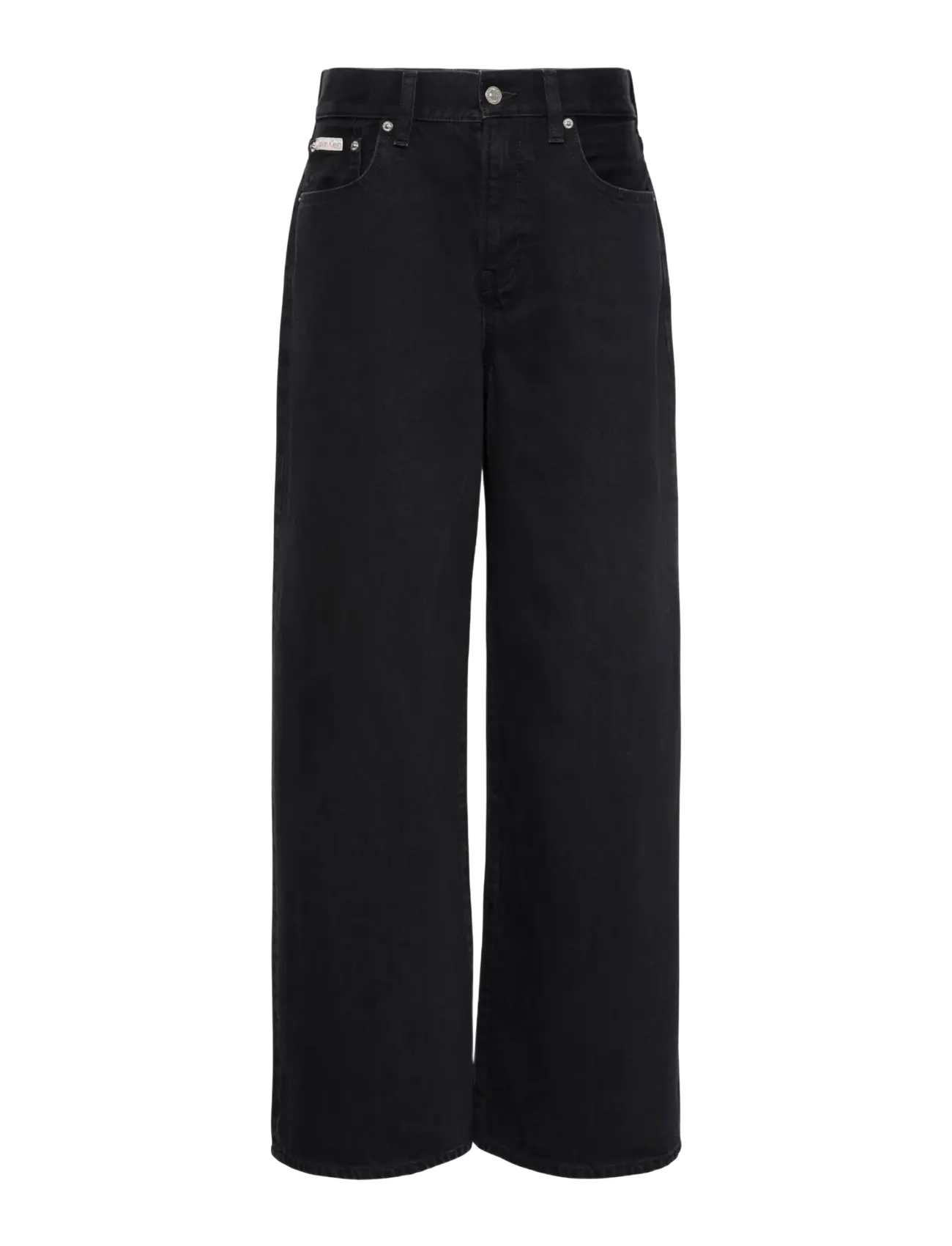Calvin Klein Jeans - THE WIDE LEG WORN BLACK - hosen mit weitem bein - worn black - 1