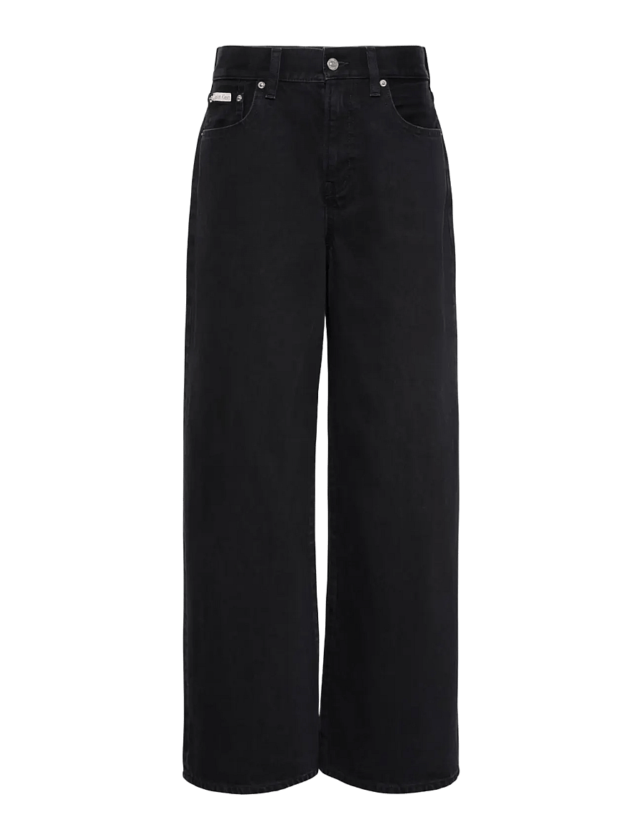 Calvin Klein Jeans - THE WIDE LEG WORN BLACK - laia säärega teksad - worn black - 1