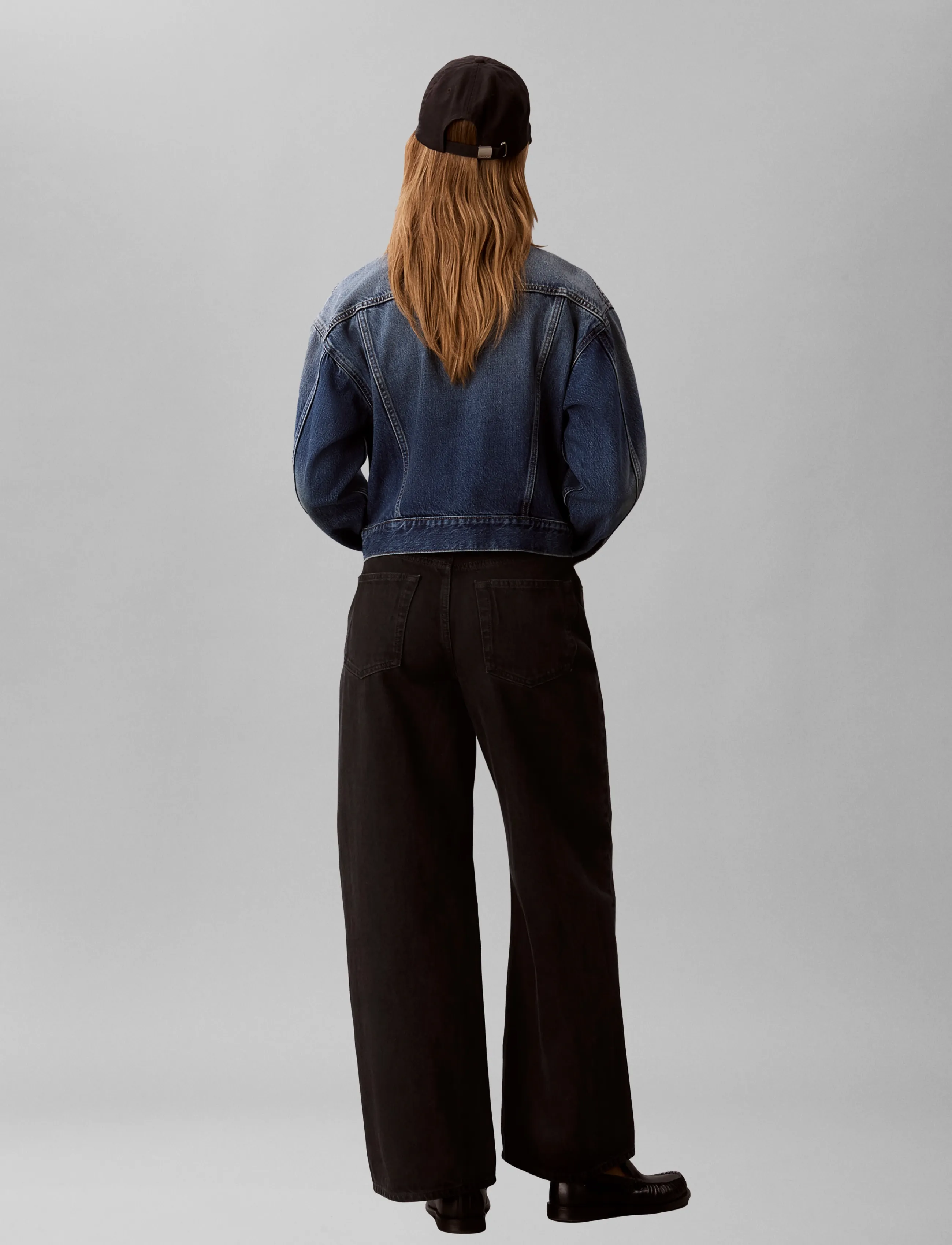 Calvin Klein Jeans - THE WIDE LEG WORN BLACK - hosen mit weitem bein - worn black - 2