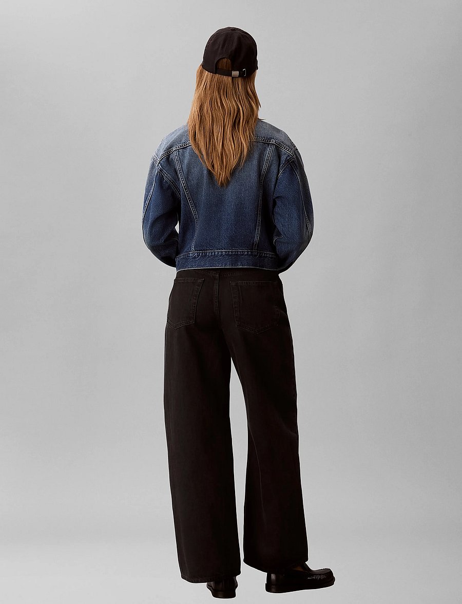 Calvin Klein Jeans - THE WIDE LEG WORN BLACK - laia säärega teksad - worn black - 2