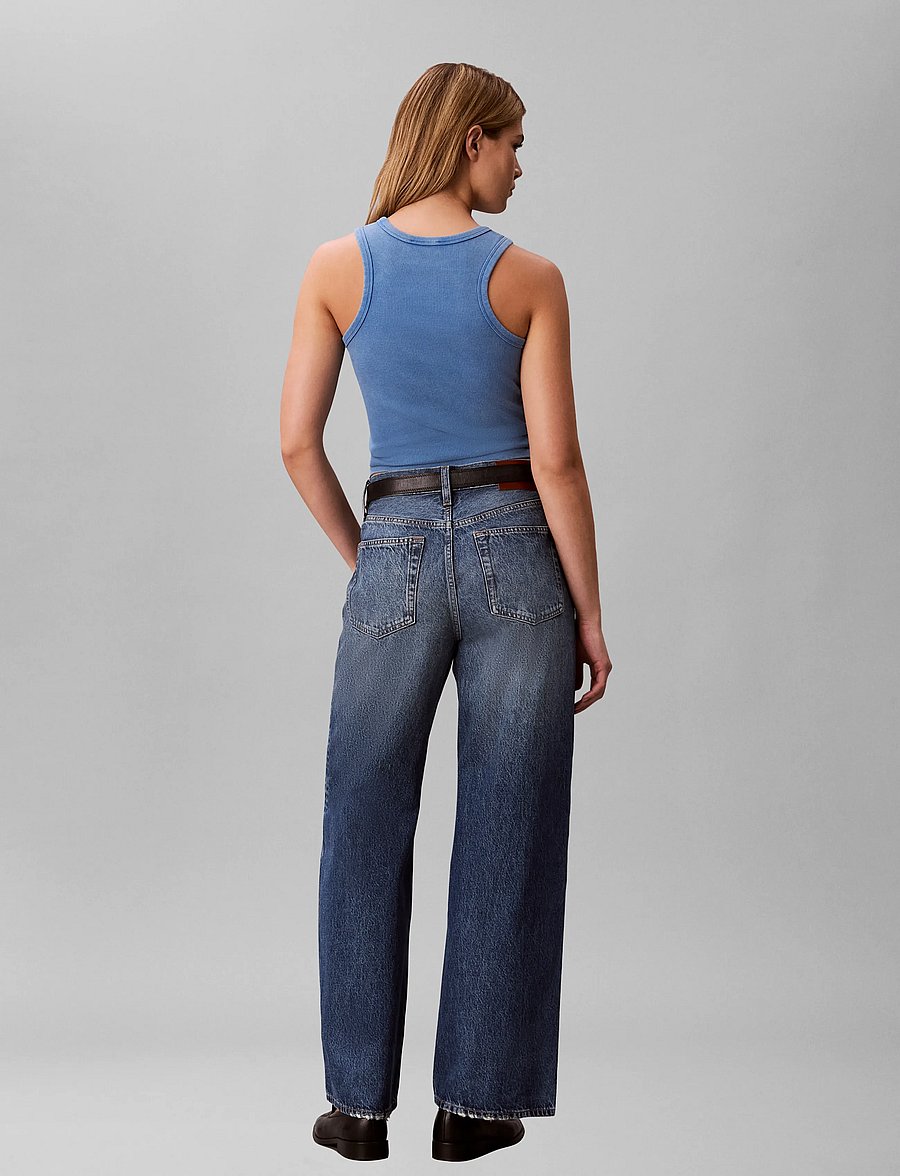 Calvin Klein Jeans - THE WIDE LEG BLUE MAJESTY - laia säärega teksad - blue majesty - 2
