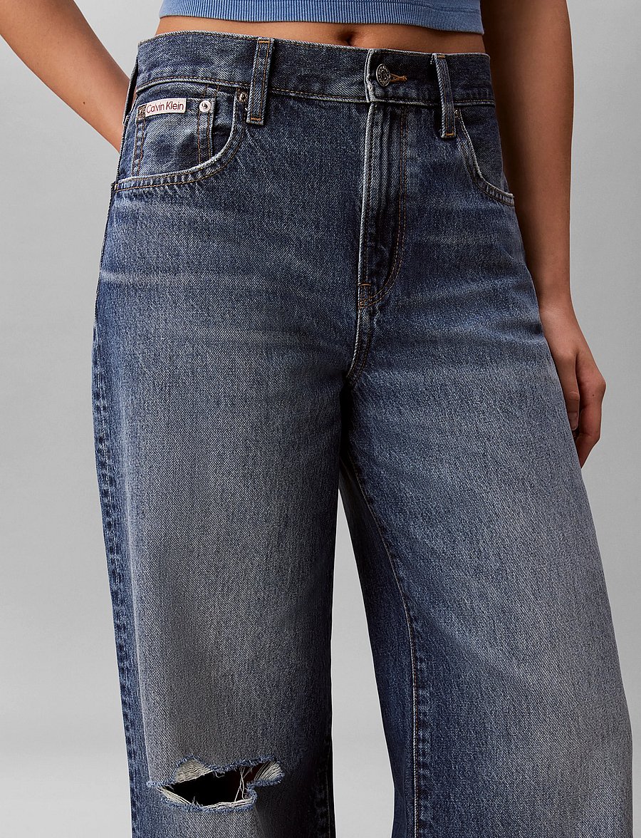 Calvin Klein Jeans - THE WIDE LEG BLUE MAJESTY - laia säärega teksad - blue majesty - 4