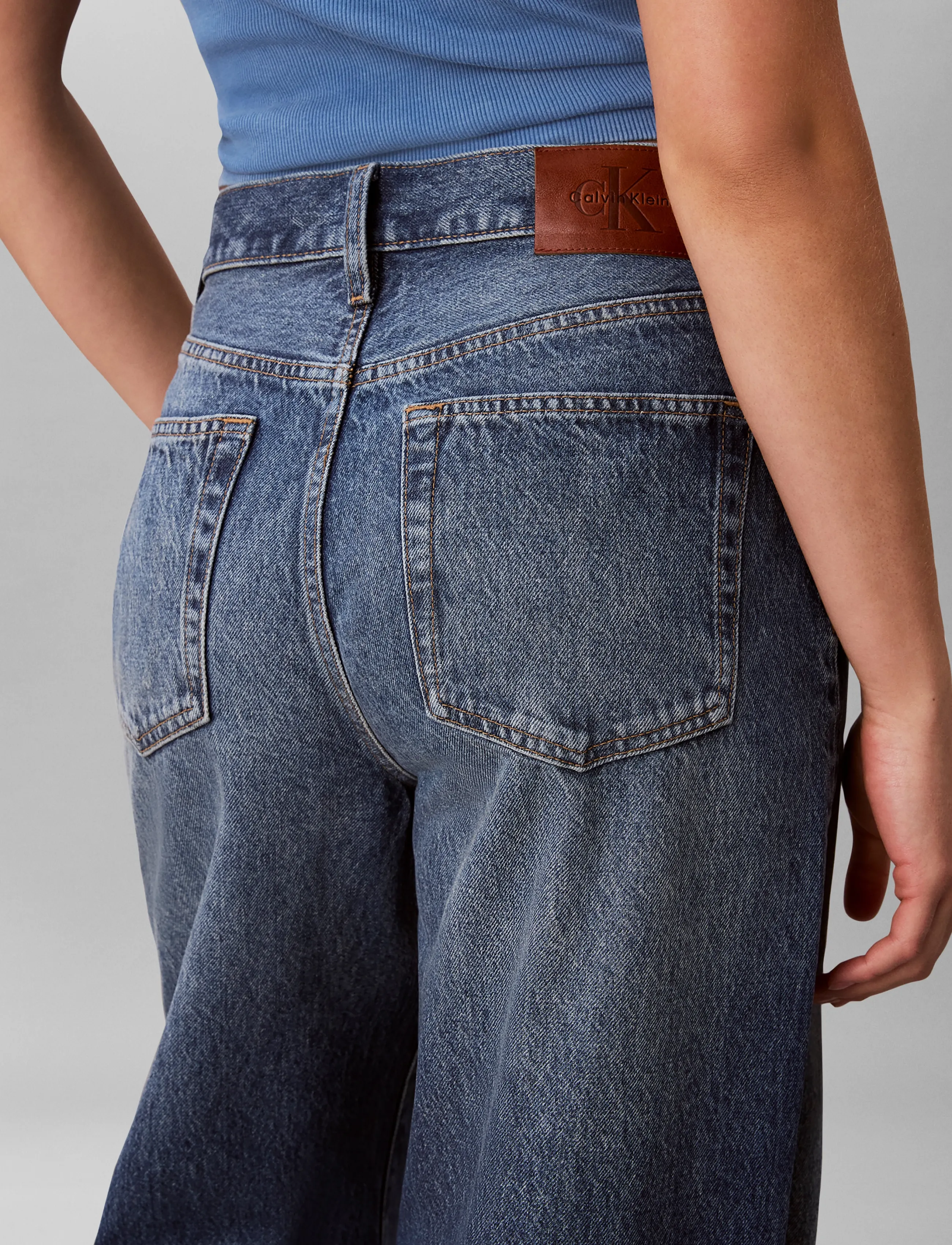 Calvin Klein Jeans - THE WIDE LEG BLUE MAJESTY - laia säärega teksad - blue majesty - 5