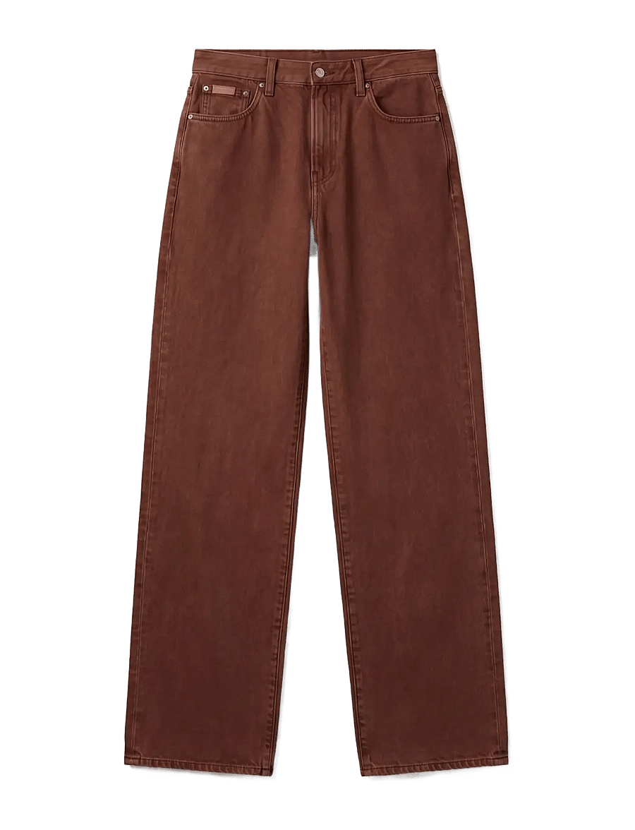 Calvin Klein Jeans - THE WIDE LEG FADED CLAY - hosen mit weitem bein - faded clay - 1