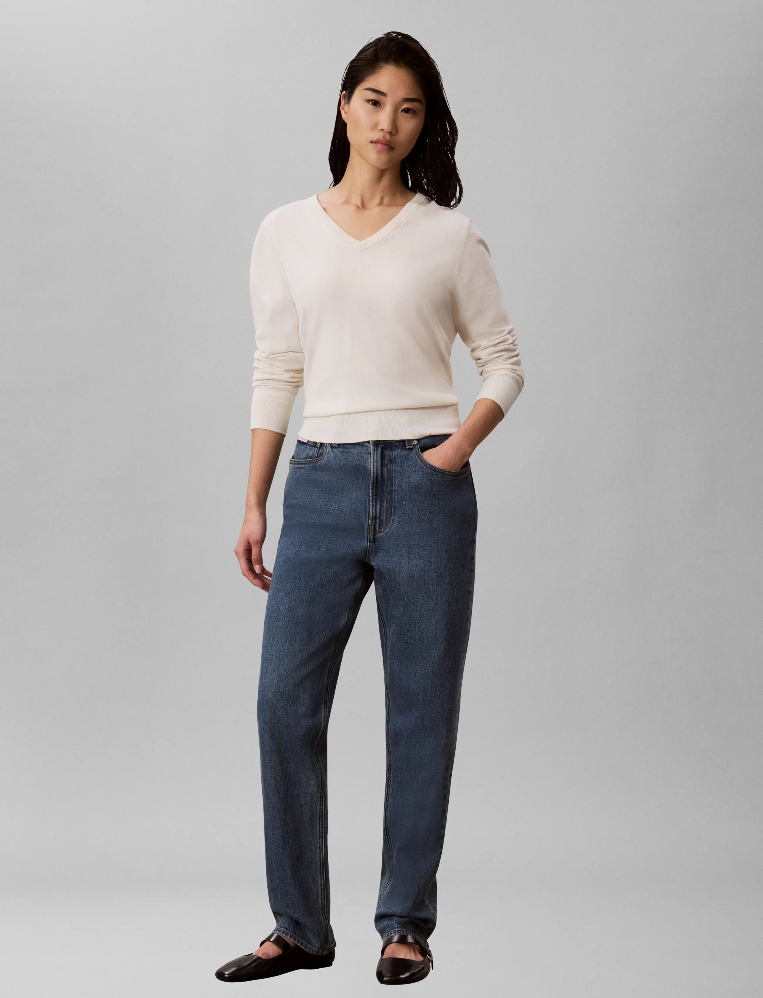 Calvin Klein Jeans MOM JEAN FULTON BLUE - Clothing - FULTON BLUE / blue