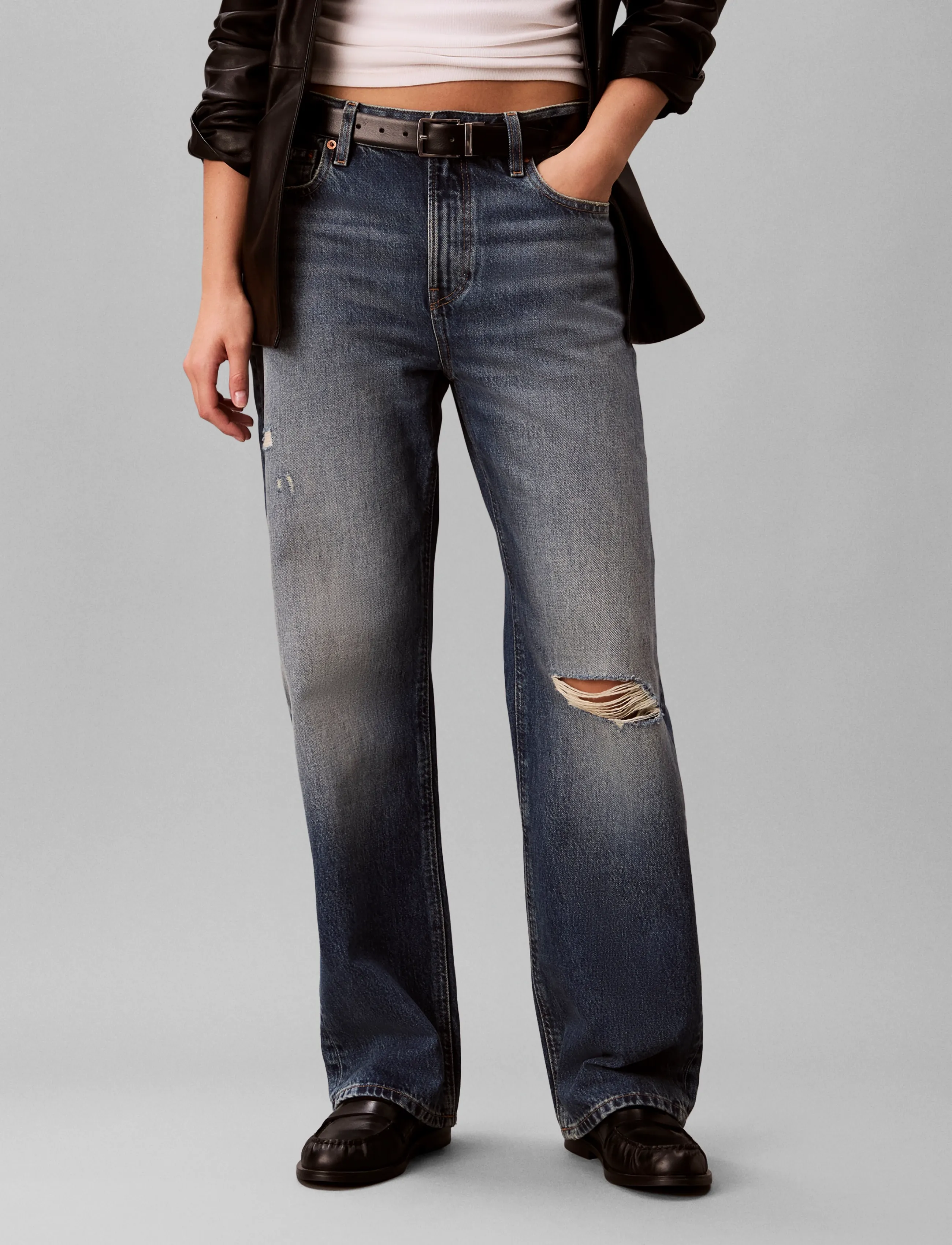 Calvin Klein Jeans - 90s STRAIGHT WORN PEAK - worn peak - 3