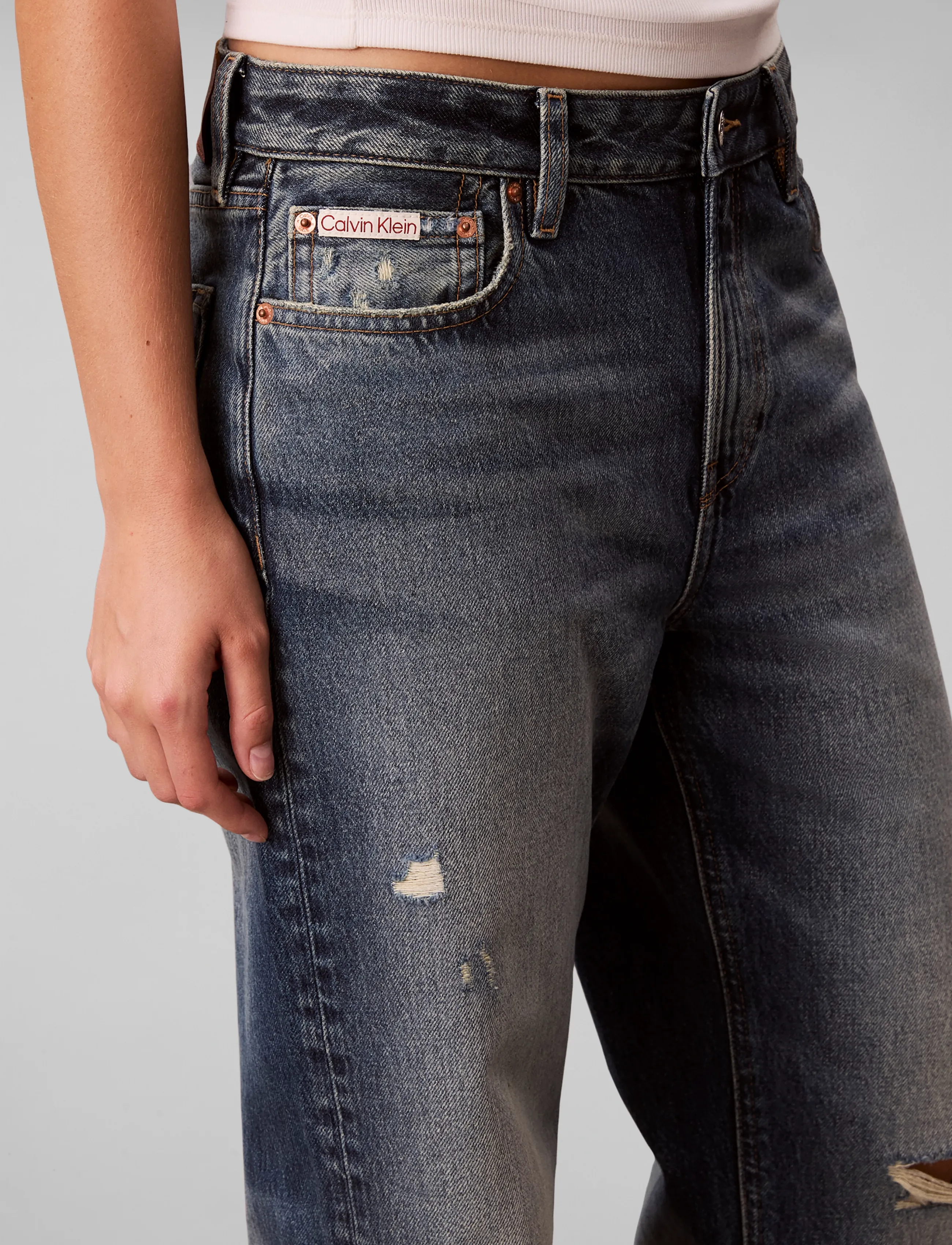 Calvin Klein Jeans - 90s STRAIGHT WORN PEAK - worn peak - 4