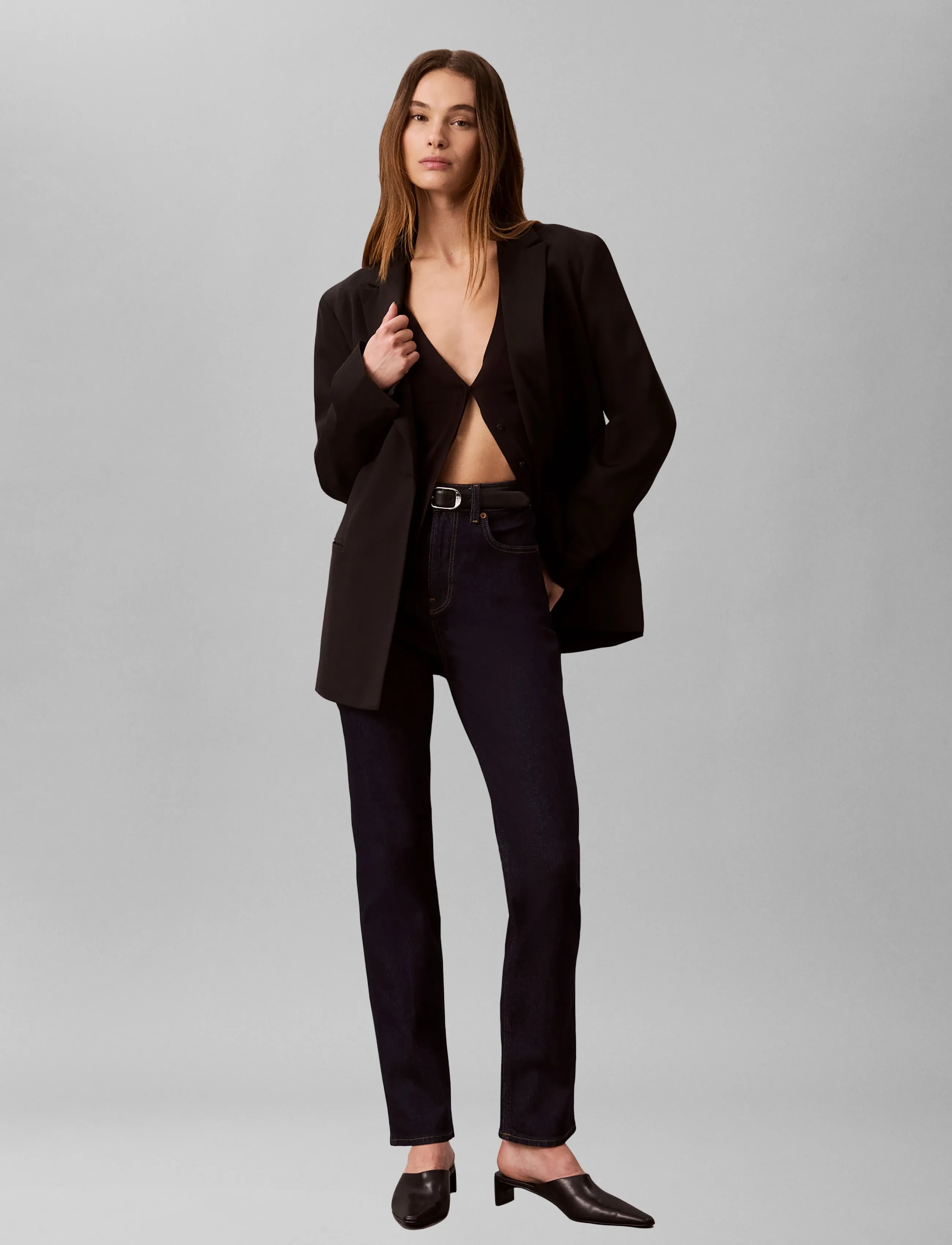 Calvin Klein Jeans ARCHIVE HR SLIM CK CLASSIC RINSE - Slim fit jeans - CK CLASSIC RINSE / navy