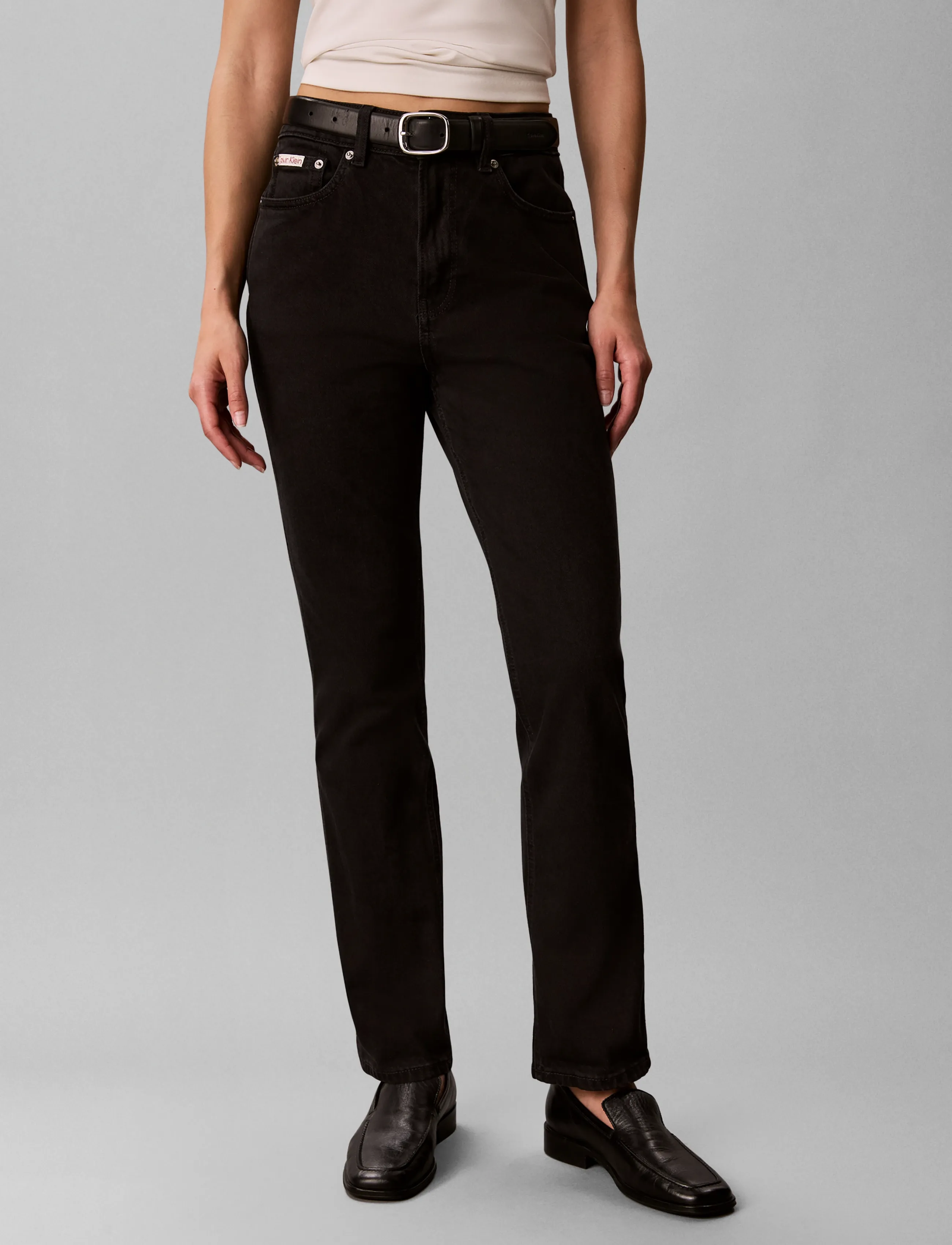 Calvin Klein Jeans - ARCHIVE HR SLIM WORN BLACK - worn black - 3