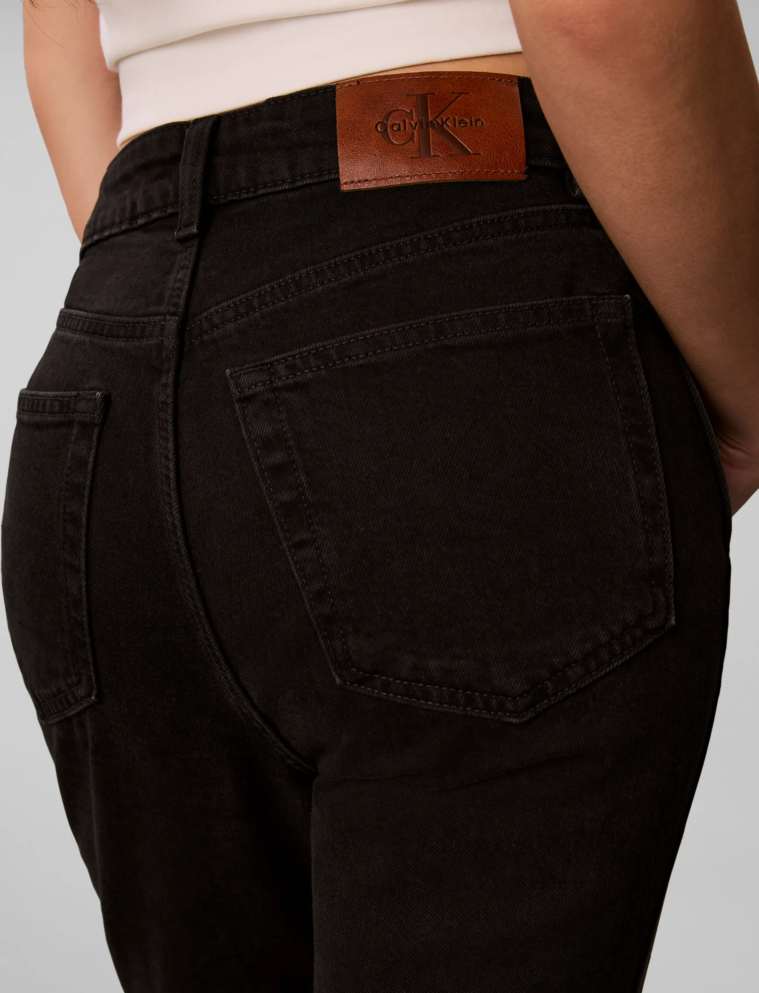 Calvin Klein Jeans - ARCHIVE HR SLIM WORN BLACK - worn black - 5