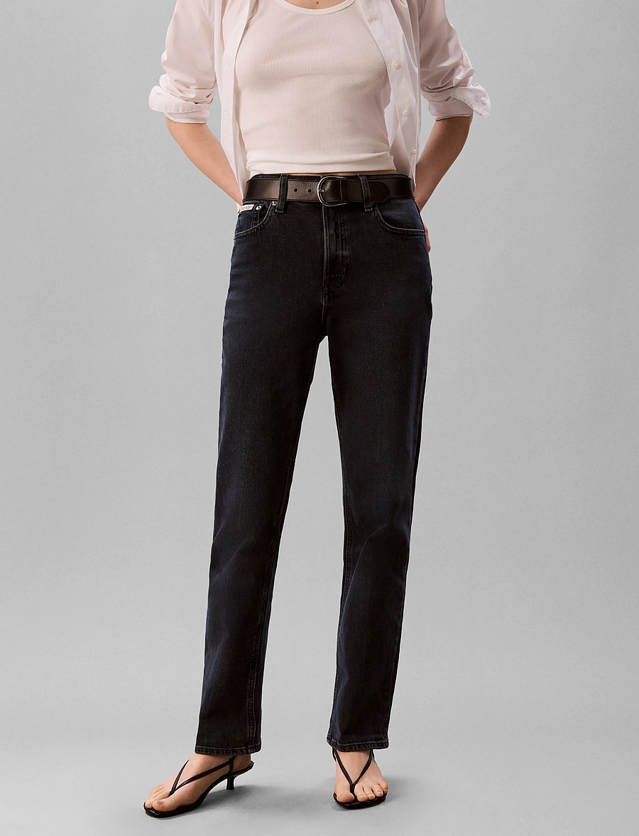 Calvin Klein Jeans - HIGH RISE STRAIGHT BLUE EBONY - raka jeans - blue ebony - 3