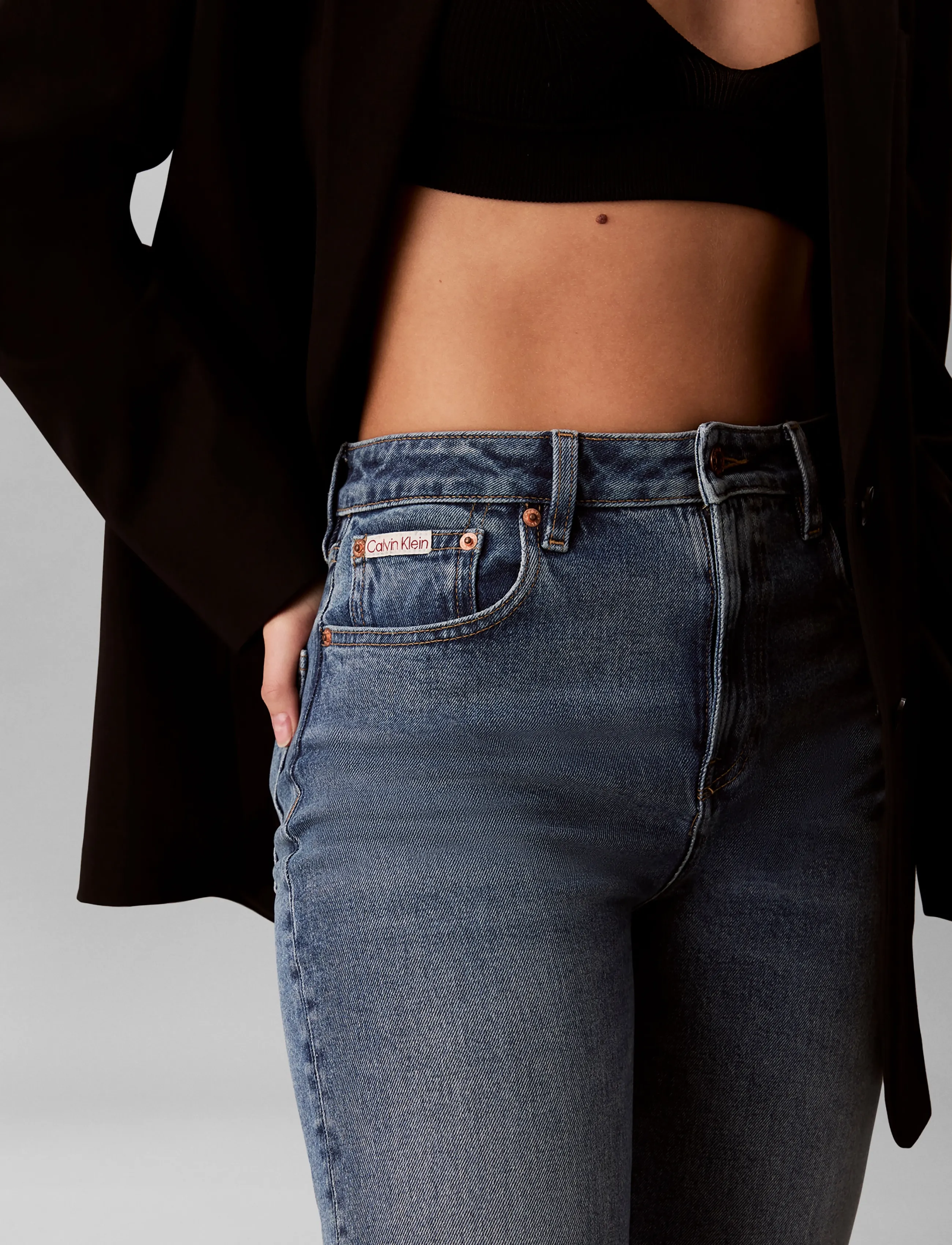 Calvin Klein Jeans - HIGH RISE STRAIGHT VINTAGE PORT - vintage port - 4