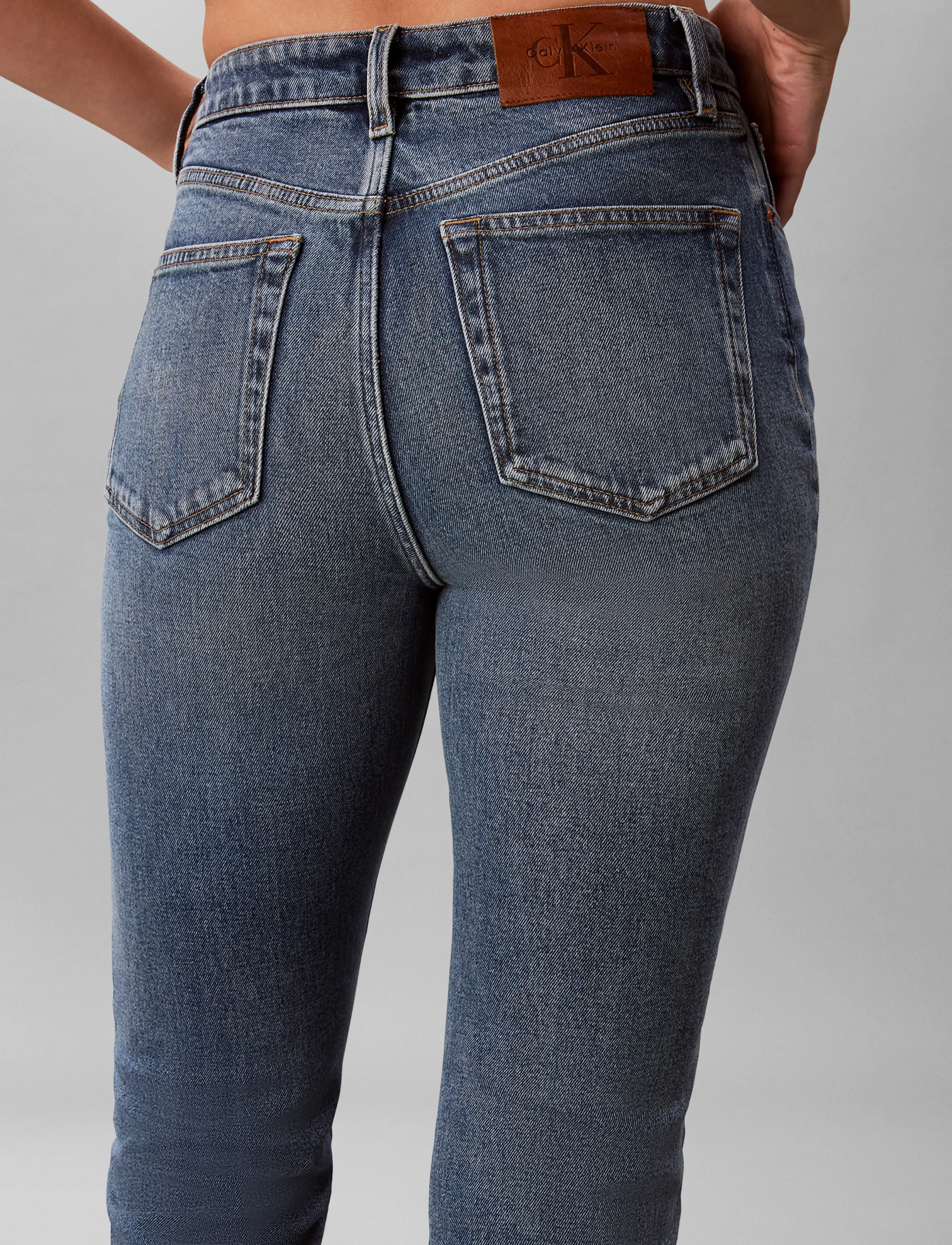 Calvin Klein Jeans - HIGH RISE STRAIGHT VINTAGE PORT - vintage port - 5