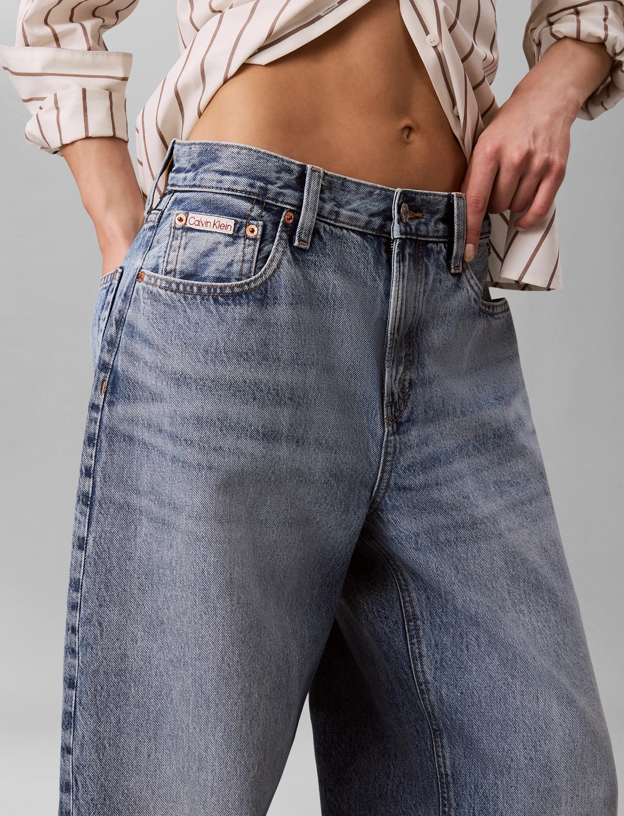 Calvin Klein Jeans - RELAXED BARREL JEAN VENTURA BLUE - barrel jeans - ventura blue - 4