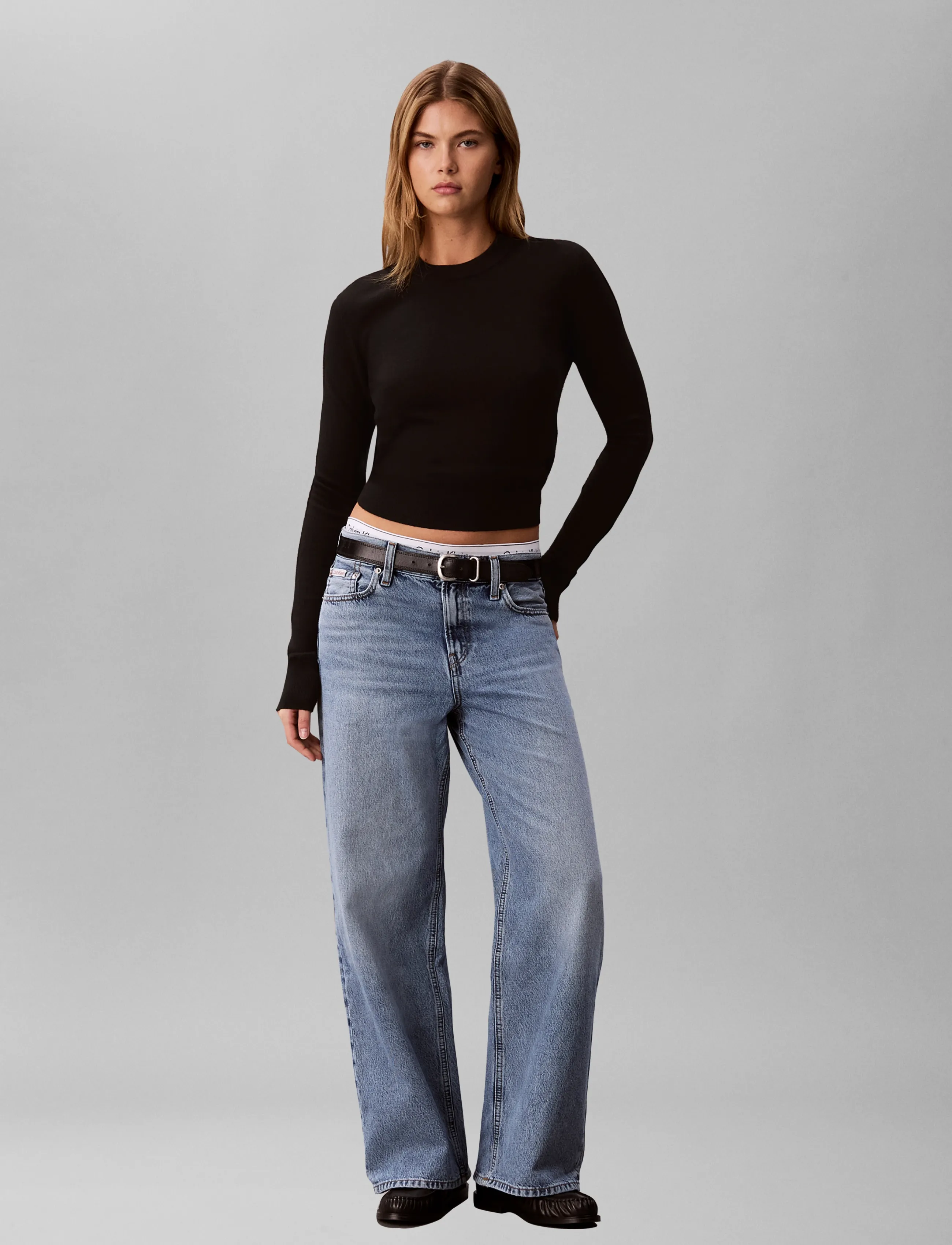 Calvin Klein Jeans LOW RISE BAGGY OCEAN DRIVE - Kläder - OCEAN DRIVE / blue