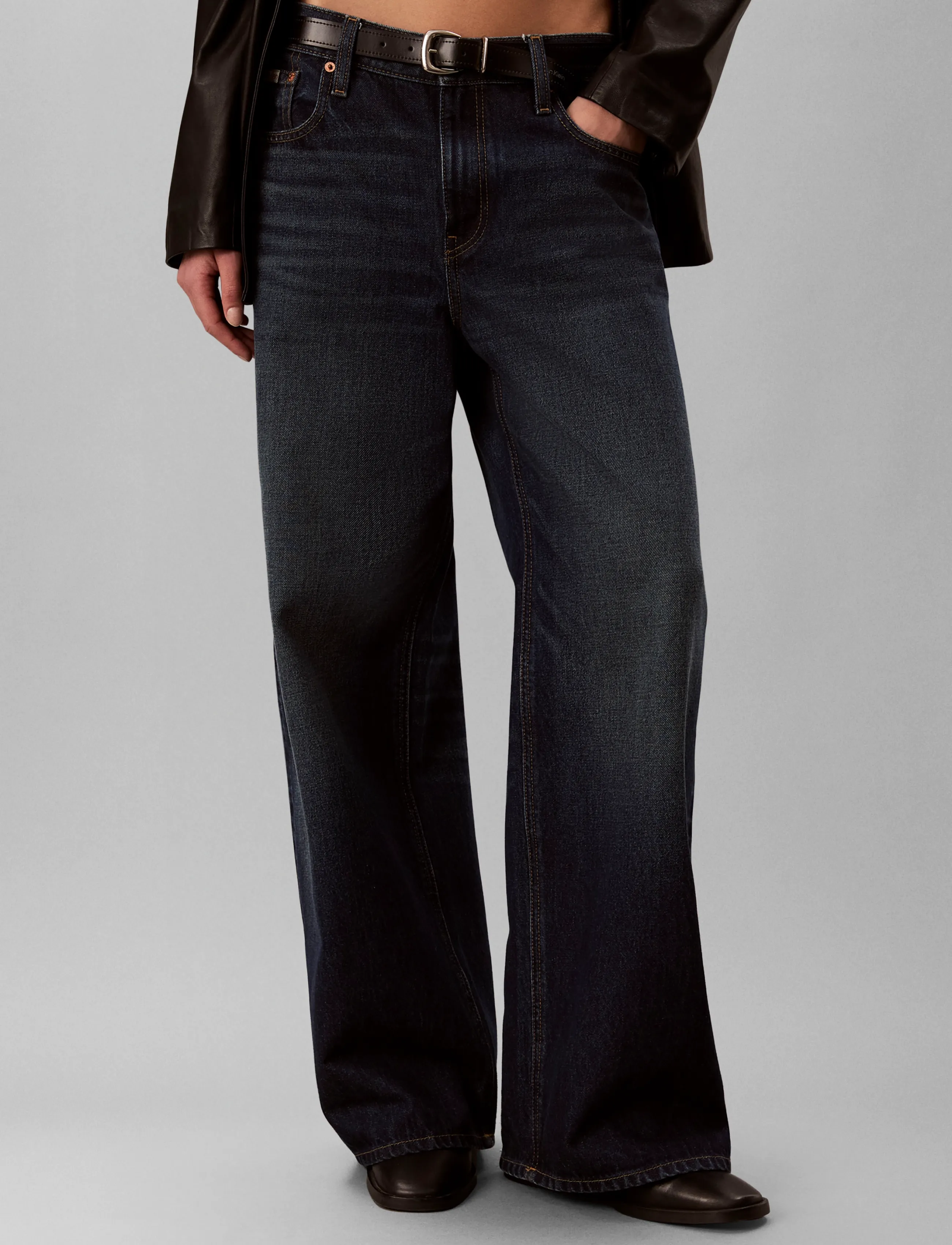 Calvin Klein Jeans - LOW RISE BAGGY AUTUMN DUSK - laia säärega teksad - autumn dusk - 3