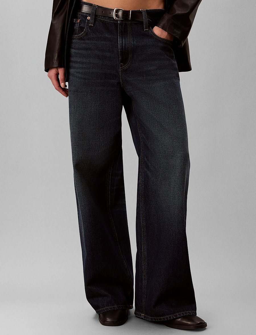 Calvin Klein Jeans - LOW RISE BAGGY AUTUMN DUSK - hosen mit weitem bein - autumn dusk - 3