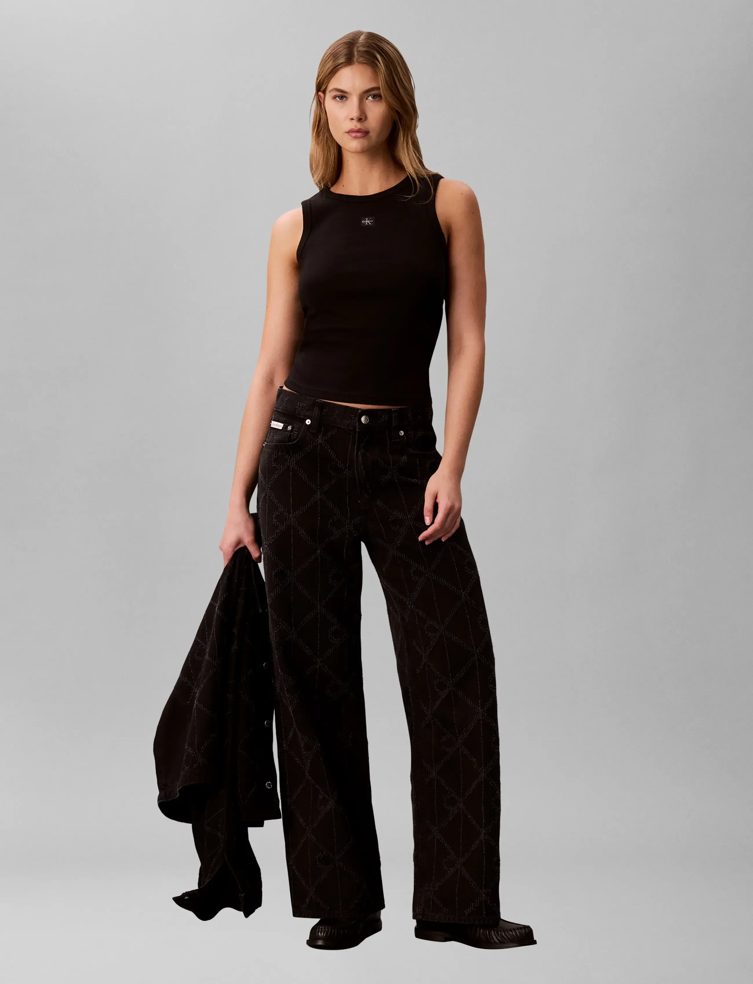 Calvin Klein Jeans Low Rise Baggy Ck Worn Black, 29 x 33, Black, Jeans > Boyfriend-Jeans, Dame