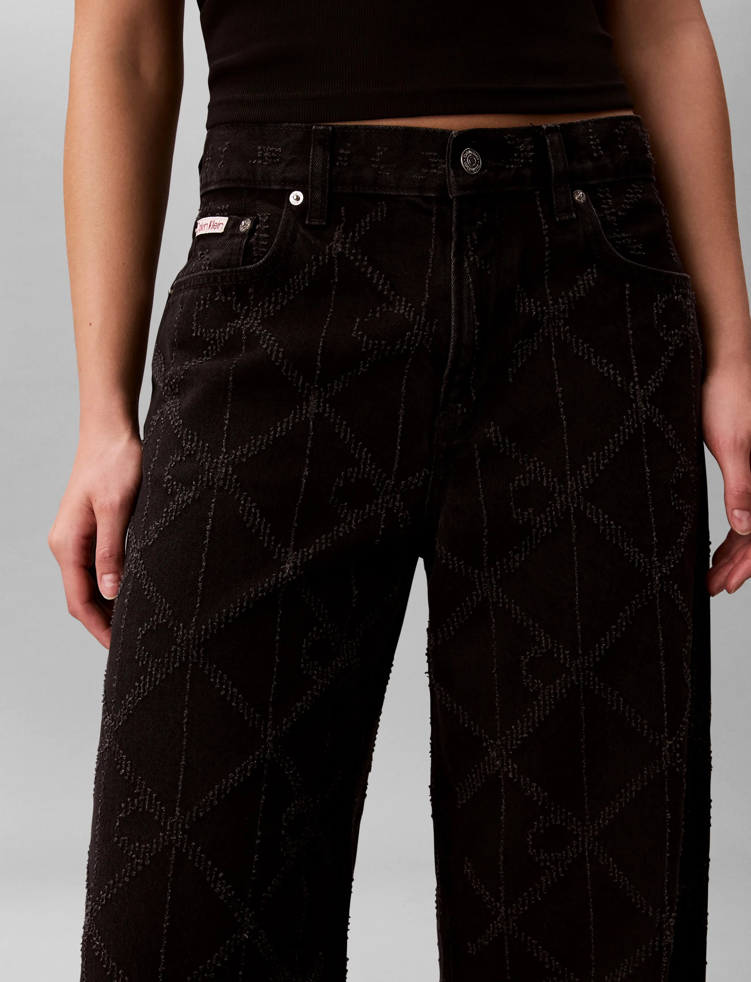 Calvin Klein Jeans - LOW RISE BAGGY CK WORN BLACK - boyfriend-teksad - ck worn black - 4