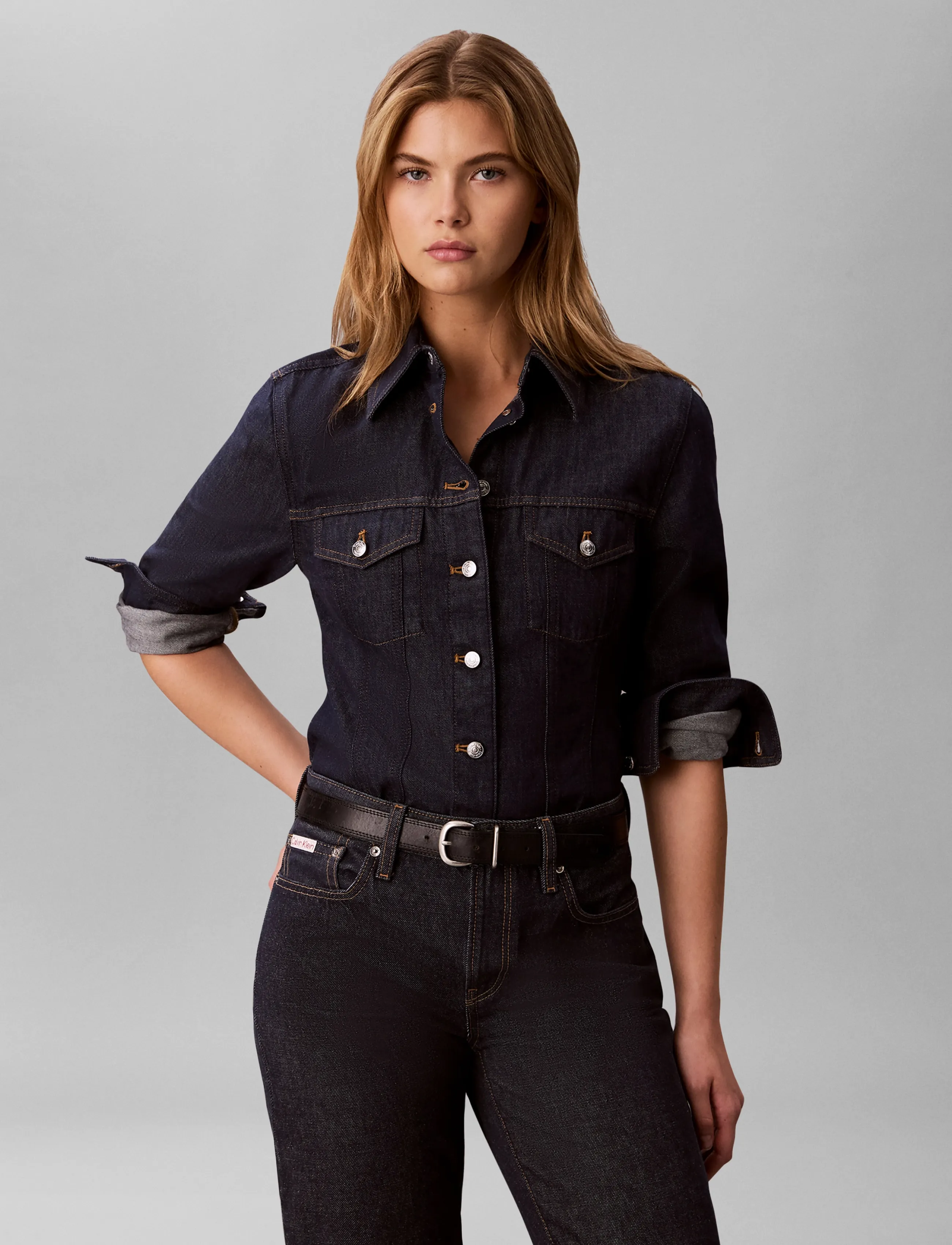 Calvin Klein Jeans - TRUCKER SHIRT ICONIC INDIGO - denimskjorter - iconic indigo - 3