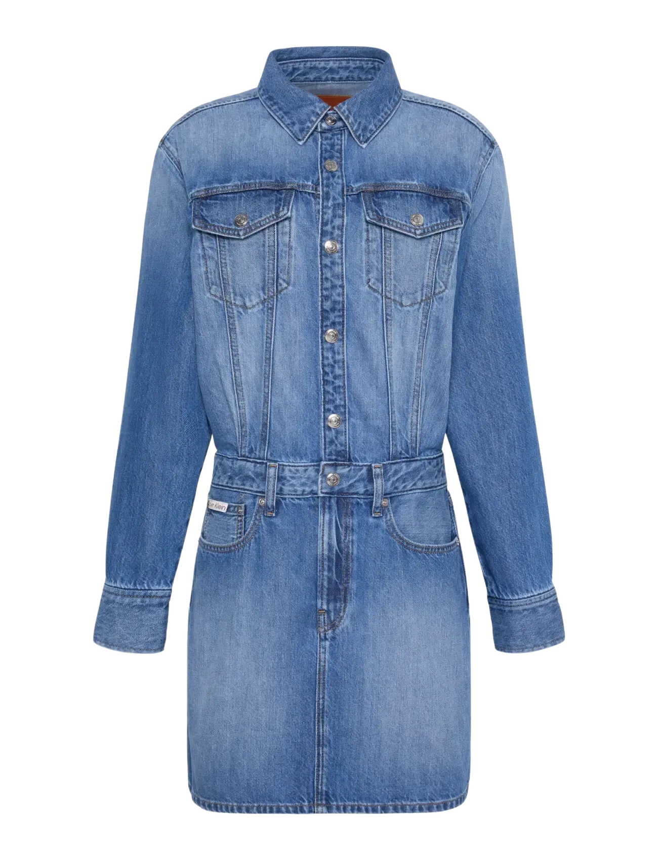 Calvin Klein Jeans - MINI TRUCKER DRESS AGED PARADISE - denimkjoler - aged paradise - 1