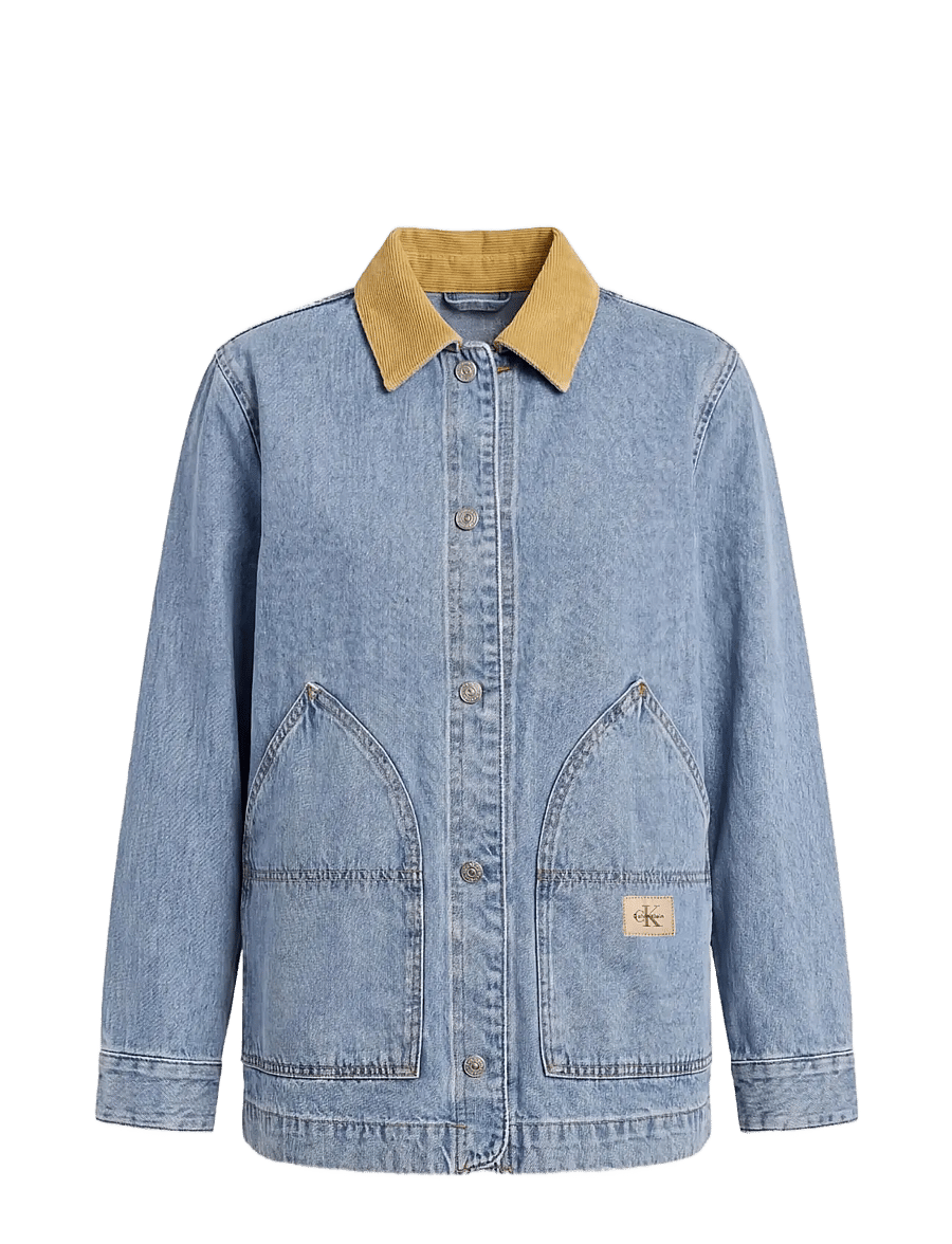 Calvin Klein Jeans - CONTRAST COLLAR CHORE COAT TINTE - vårjackor - tinted apollo - 1