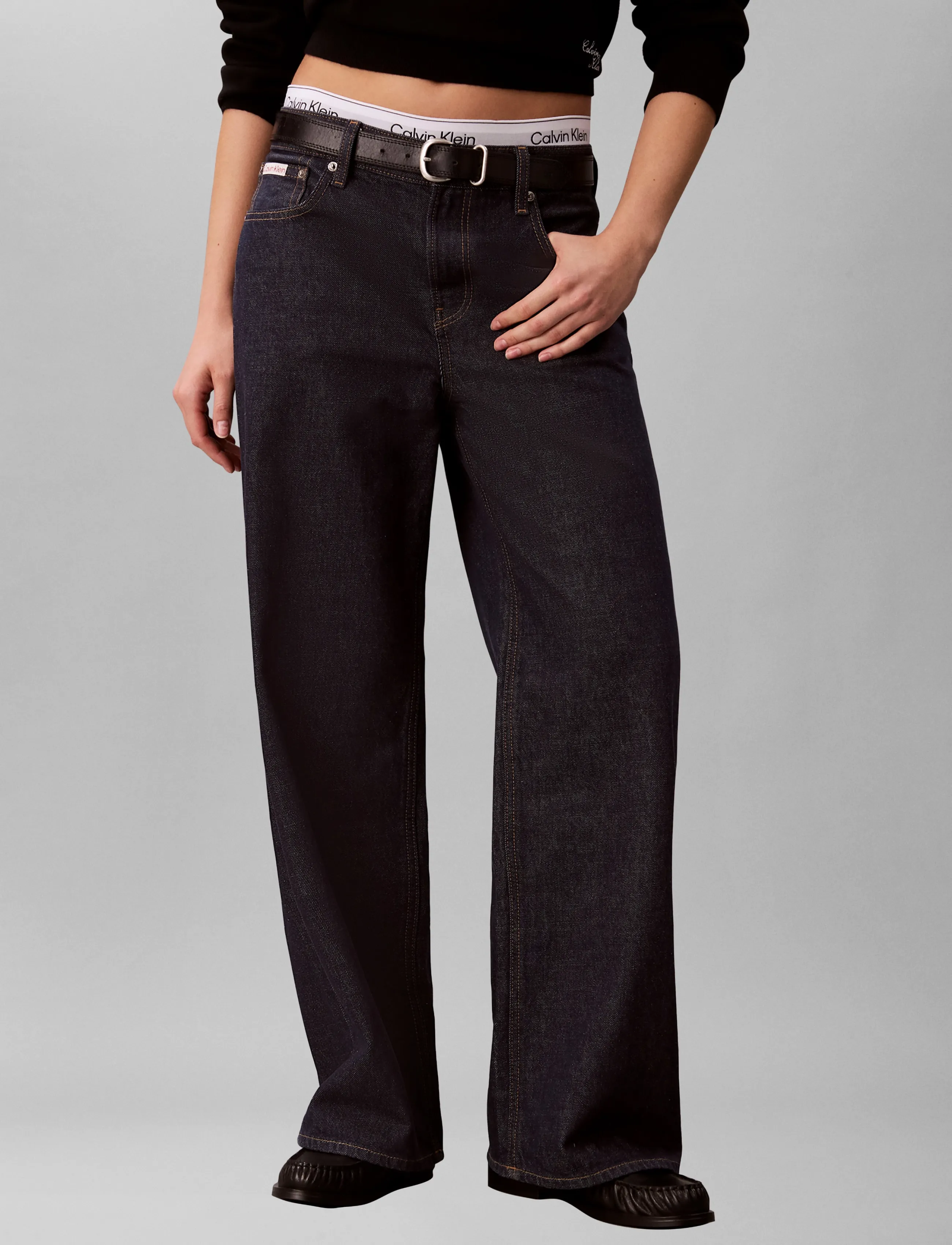 Calvin Klein Jeans - LOW RISE BAGGY ICONIC INDIGO - hosen mit weitem bein - iconic indigo - 3