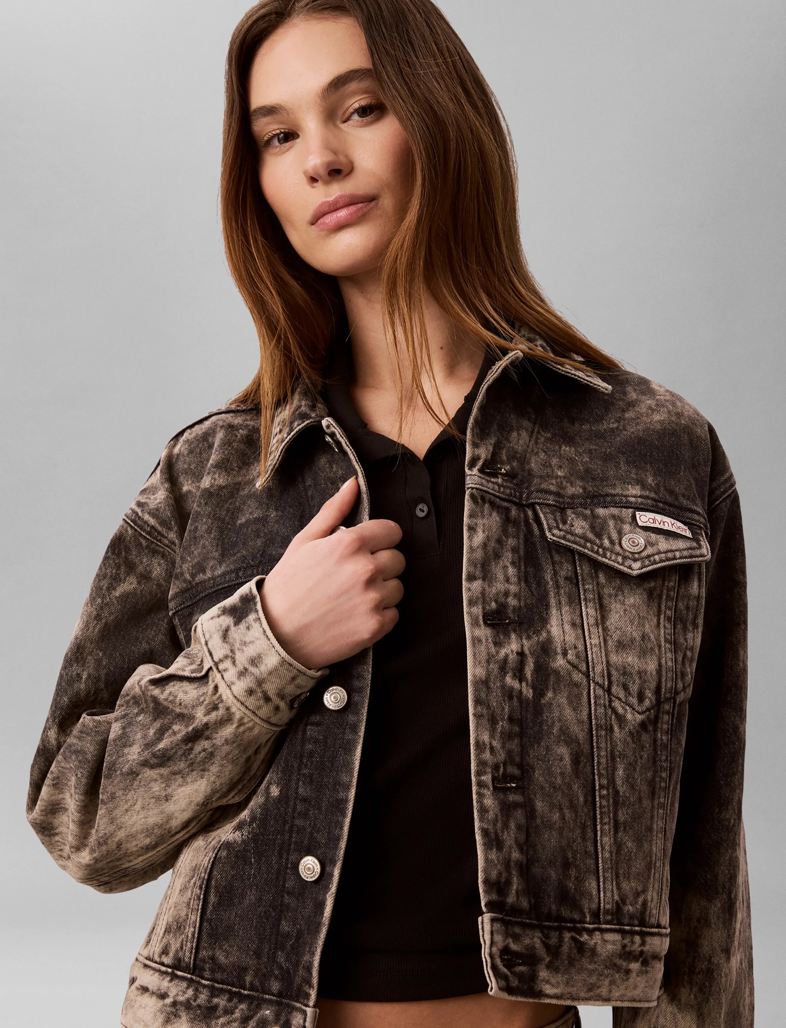 Calvin Klein Jeans - 90s TRUCKER JACKET BLACK TOBACCO - black tobacco - 4