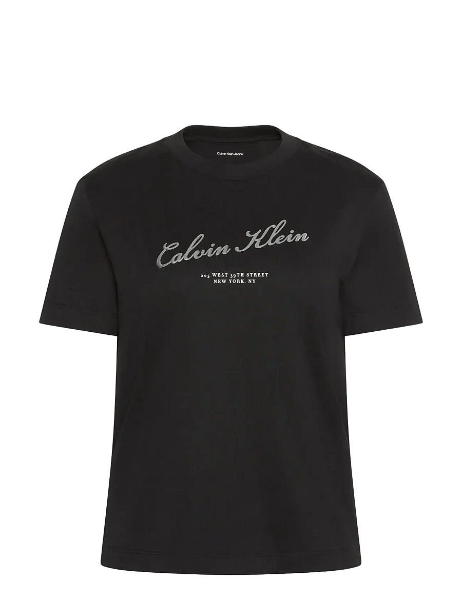 Calvin Klein Jeans - SS CLASSIC SCRIPT LOGO TEE - t-shirts - black - 1