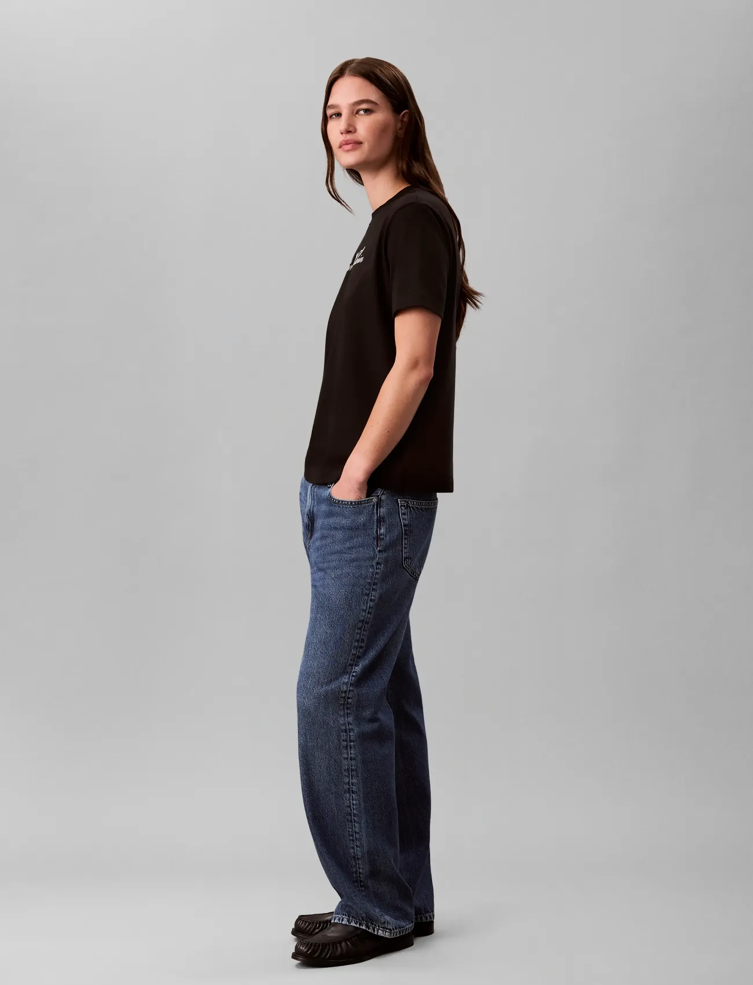Calvin Klein Jeans - SS CLASSIC SCRIPT LOGO TEE - t-shirts - black - 5